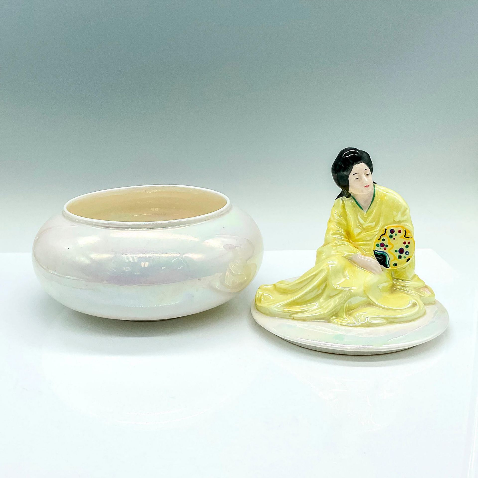 Royal Doulton Luster Powder Bowl, Japanese Fan - Image 3 of 4