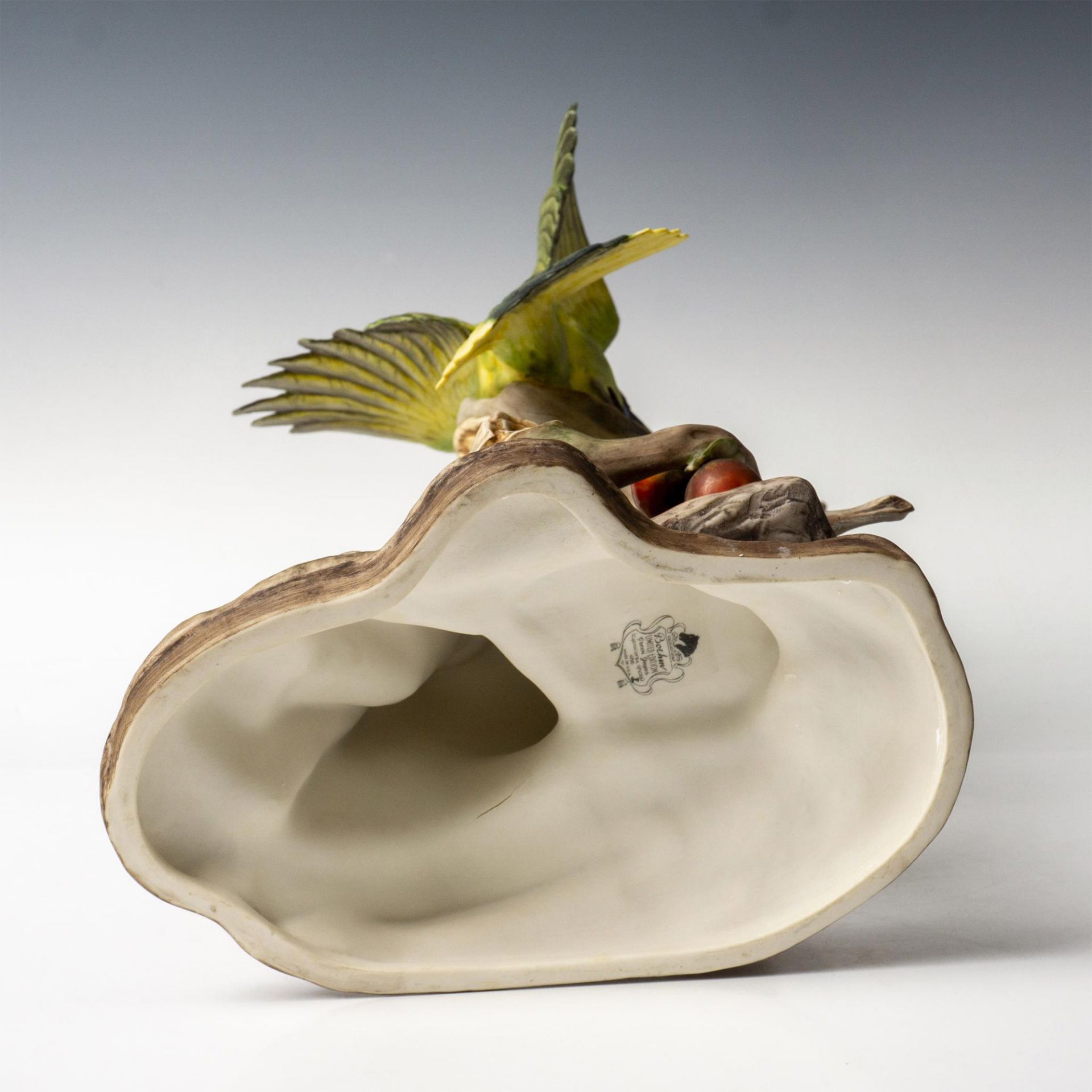 Vintage Boehm Porcelain Bird Figurine, Green Jayes - Bild 5 aus 6