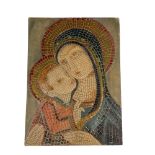 Goldscheider Germany Stoneware Plaque, Madonna and Child