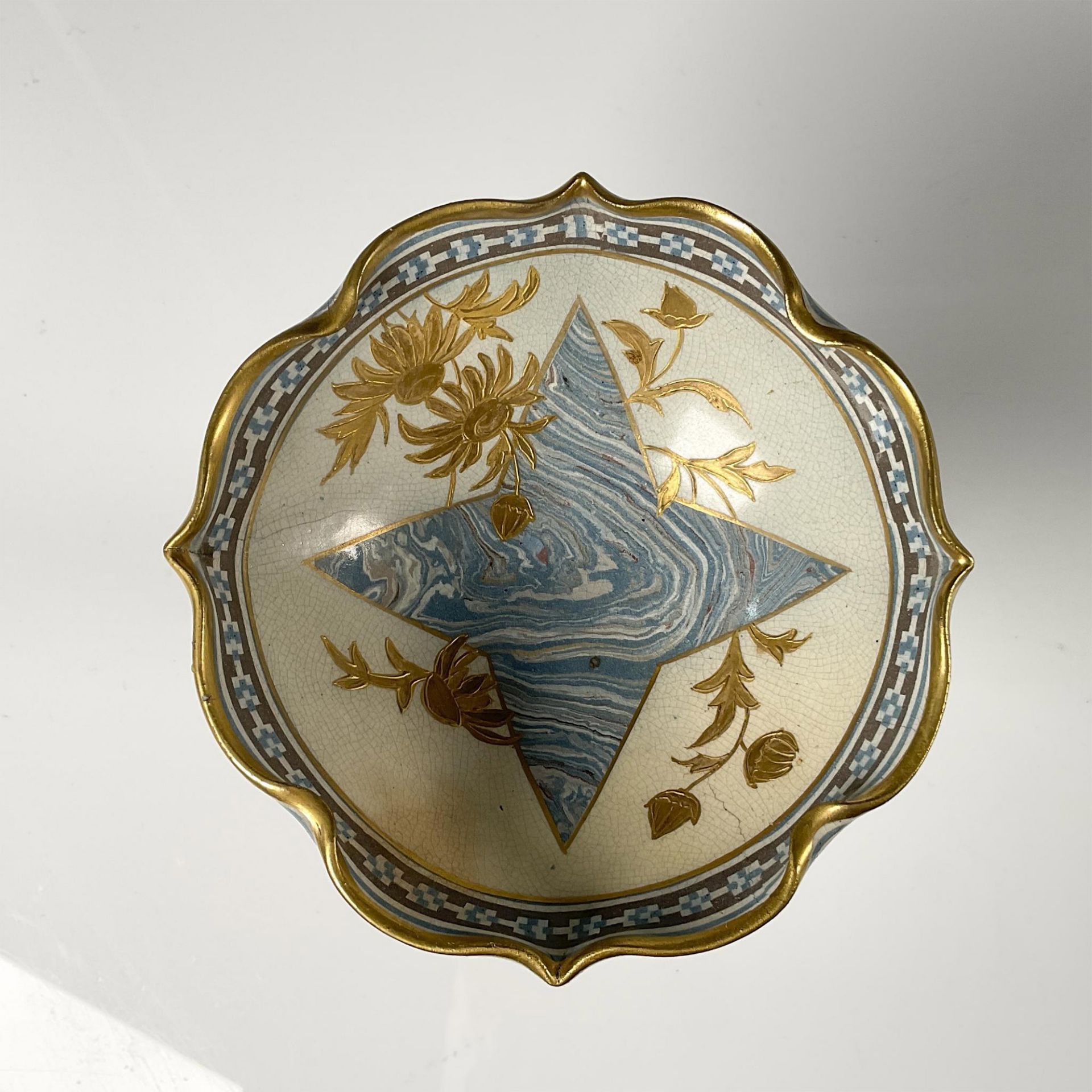 Doulton & Rix Marqueterie Pottery Compote - Image 2 of 5