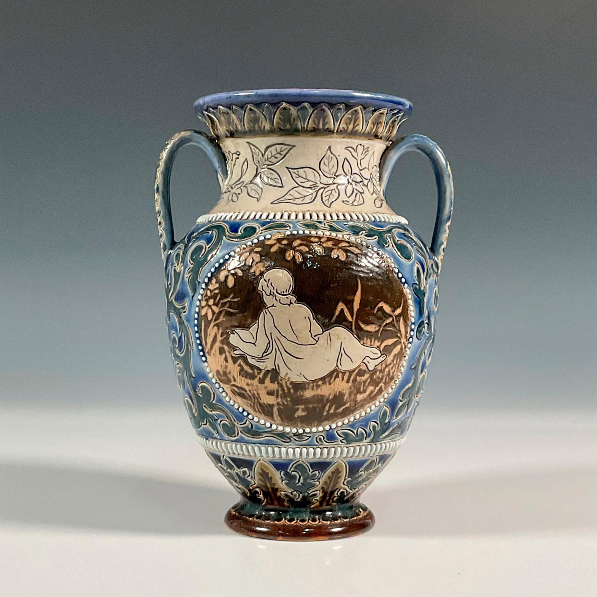 Doulton Lambeth Mary Mitchell Stoneware Vase - Bild 2 aus 3