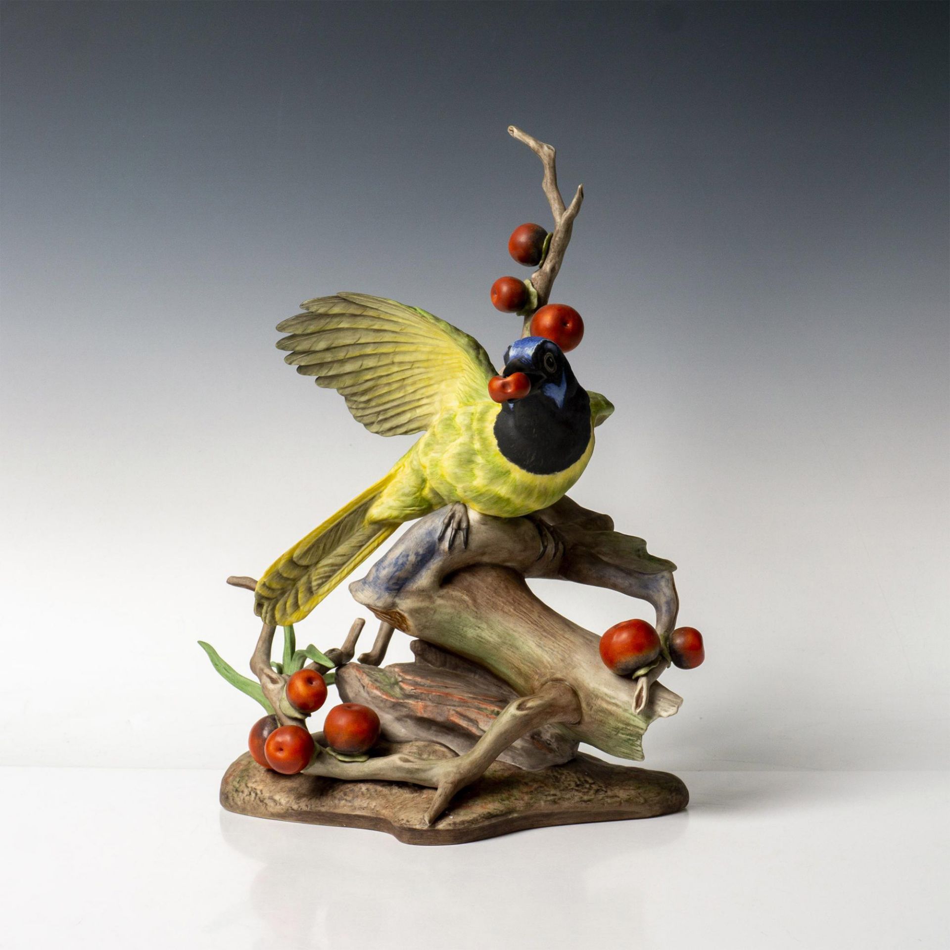 Vintage Boehm Porcelain Bird Figurine, Green Jayes - Bild 2 aus 5