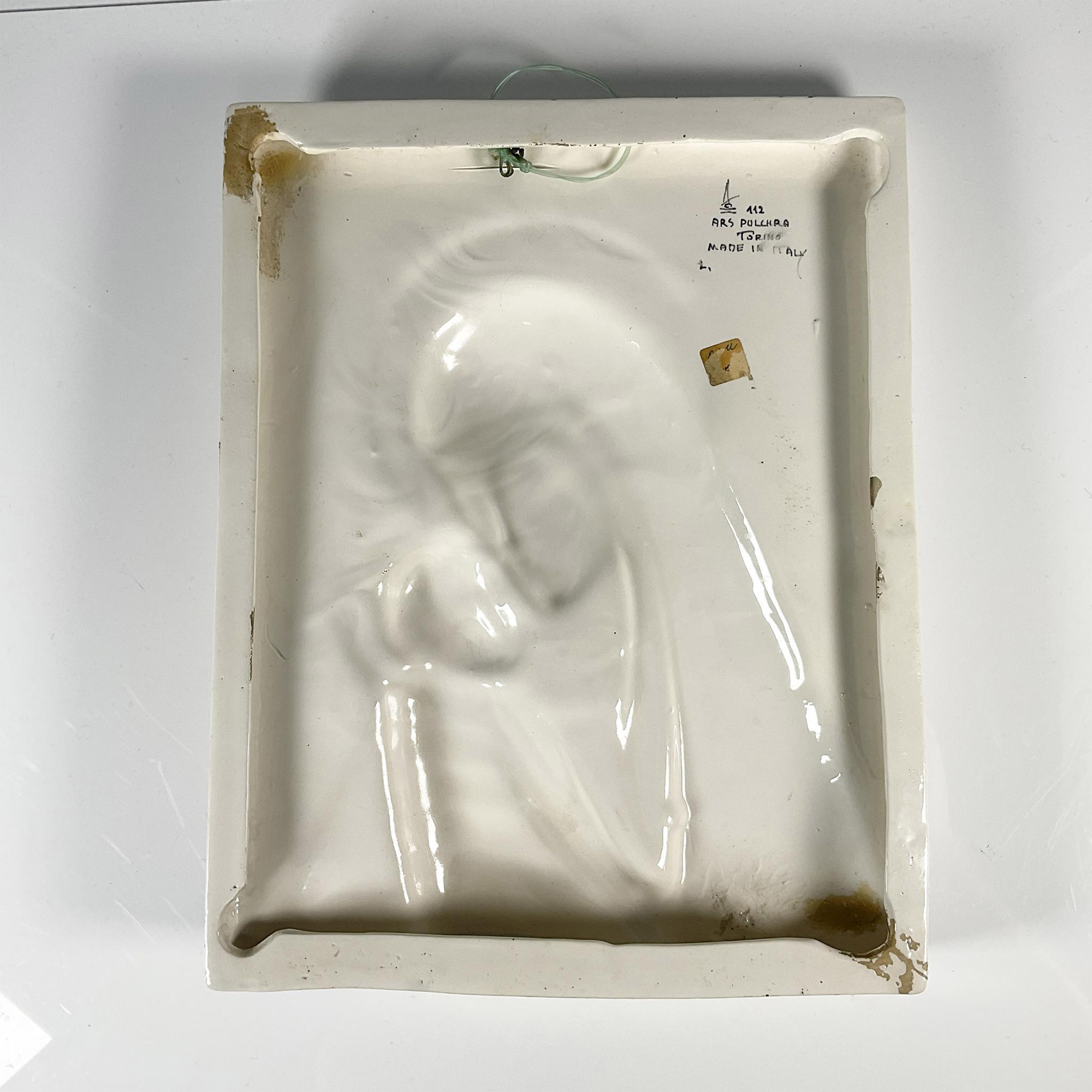 Ars Pulchra Torino Ceramic Plaque, Madonna And Child - Image 2 of 2