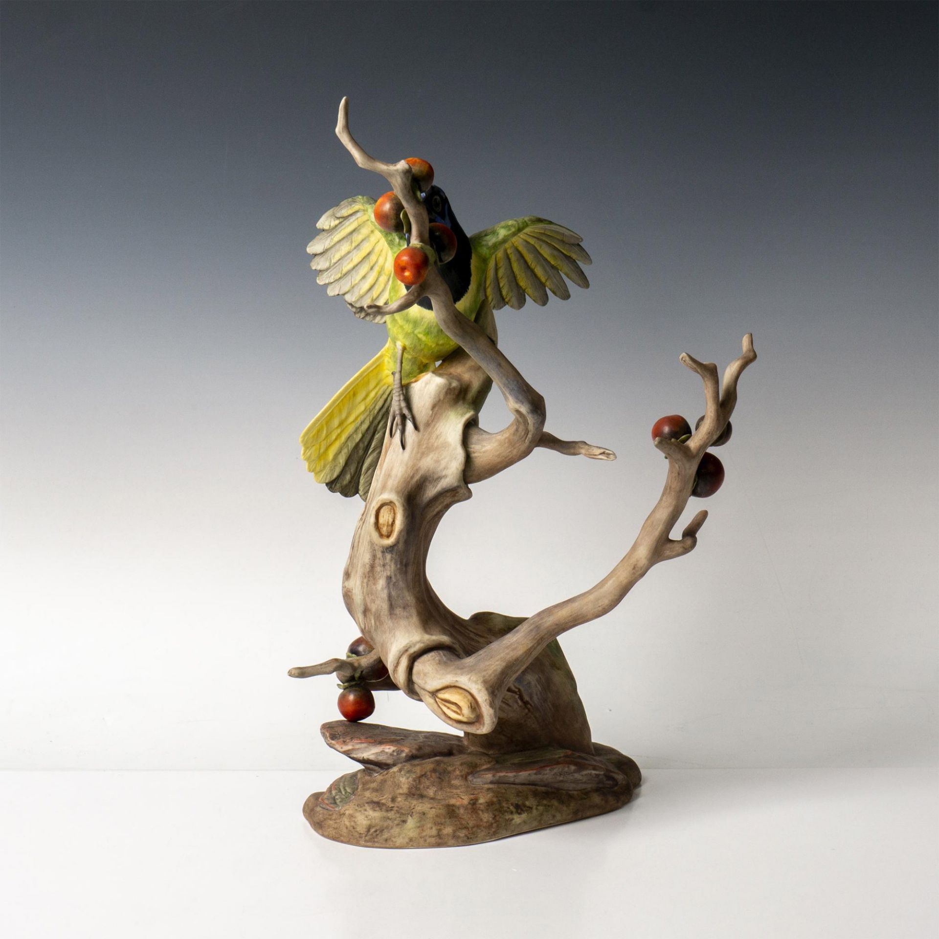 Vintage Boehm Porcelain Bird Figurine, Green Jayes - Bild 2 aus 6