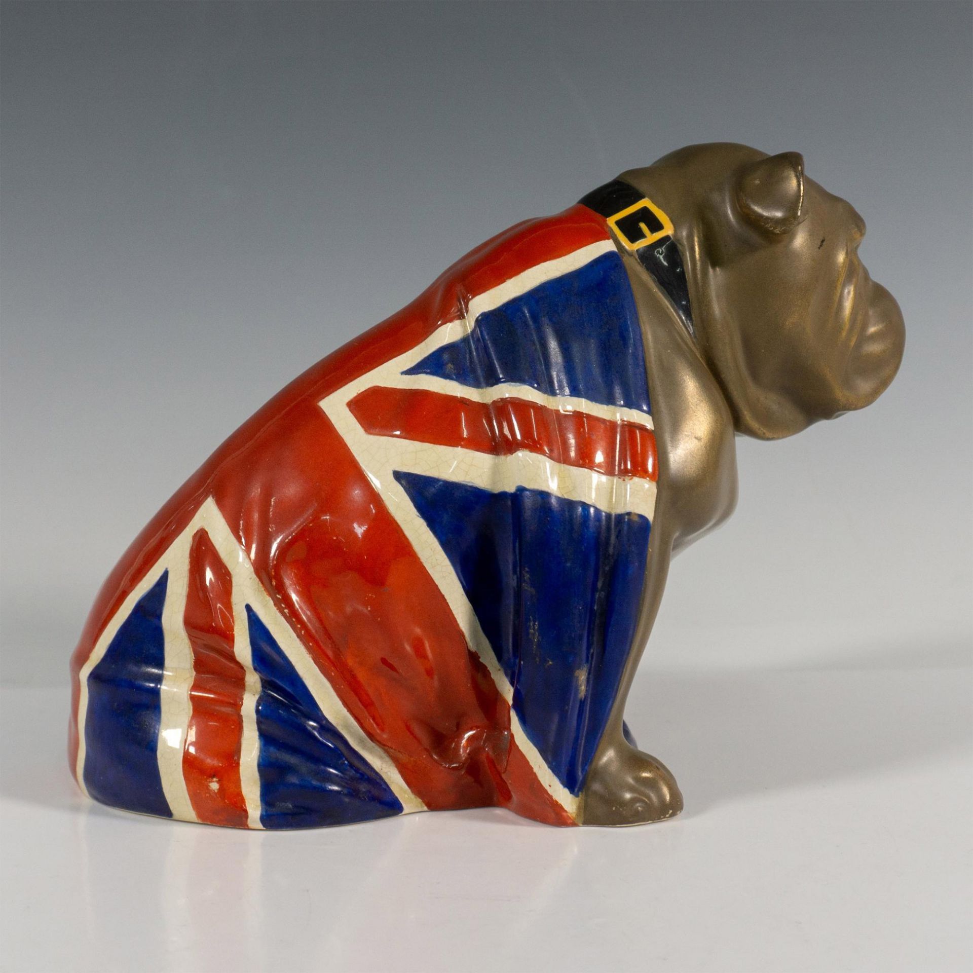 Royal Doulton Figurine, Union Jack Khaki Bulldog D5913 - Image 4 of 5