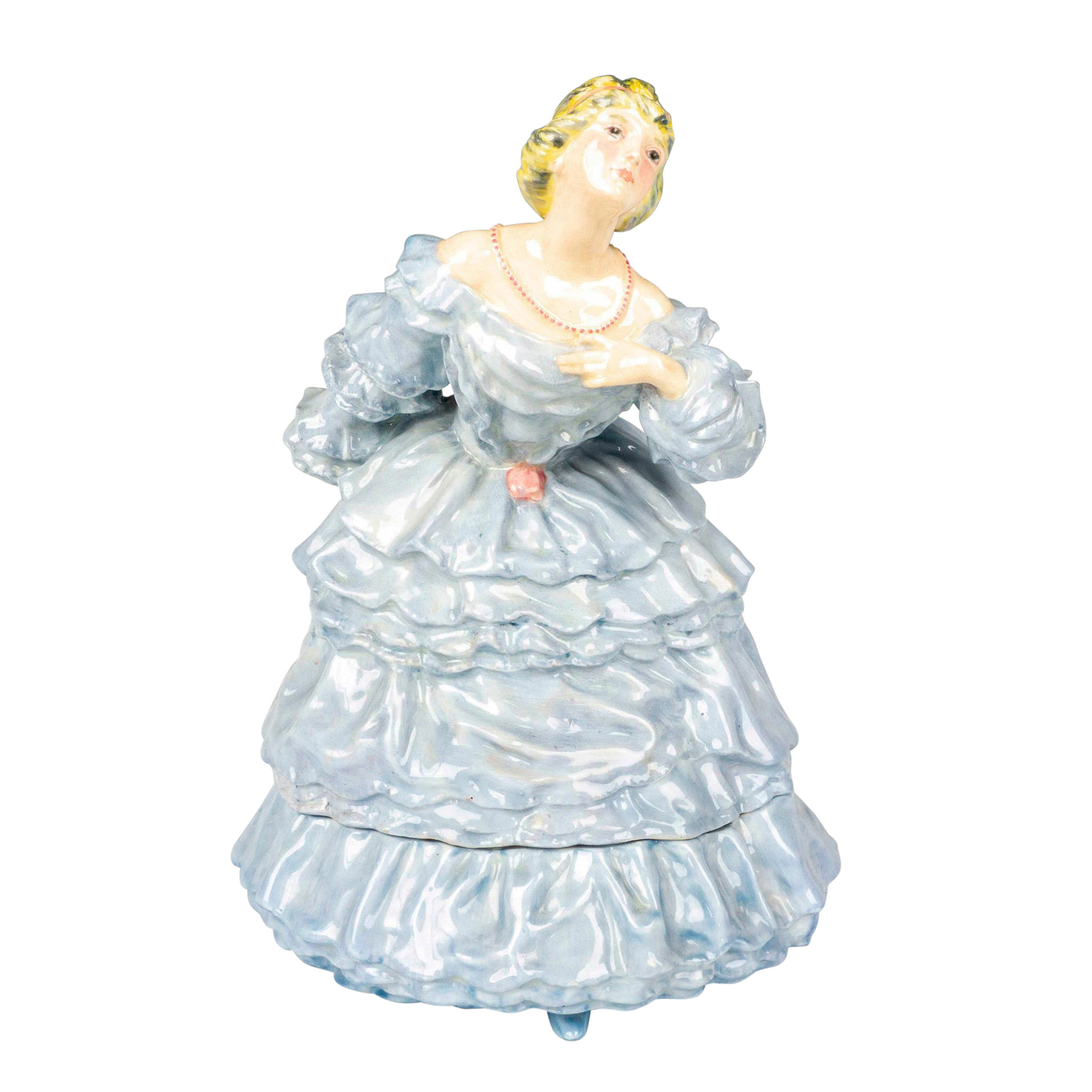 Royal Doulton Prototype Powder Jar, The Flounced Skirt