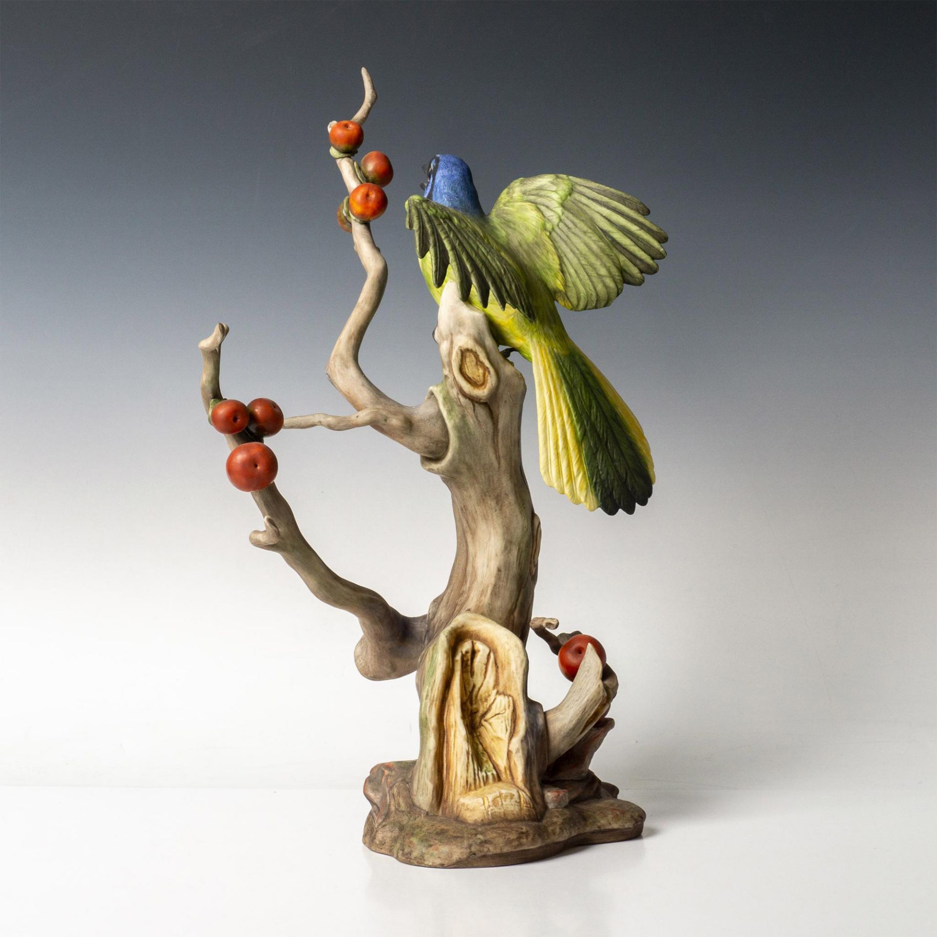 Vintage Boehm Porcelain Bird Figurine, Green Jayes - Bild 4 aus 6