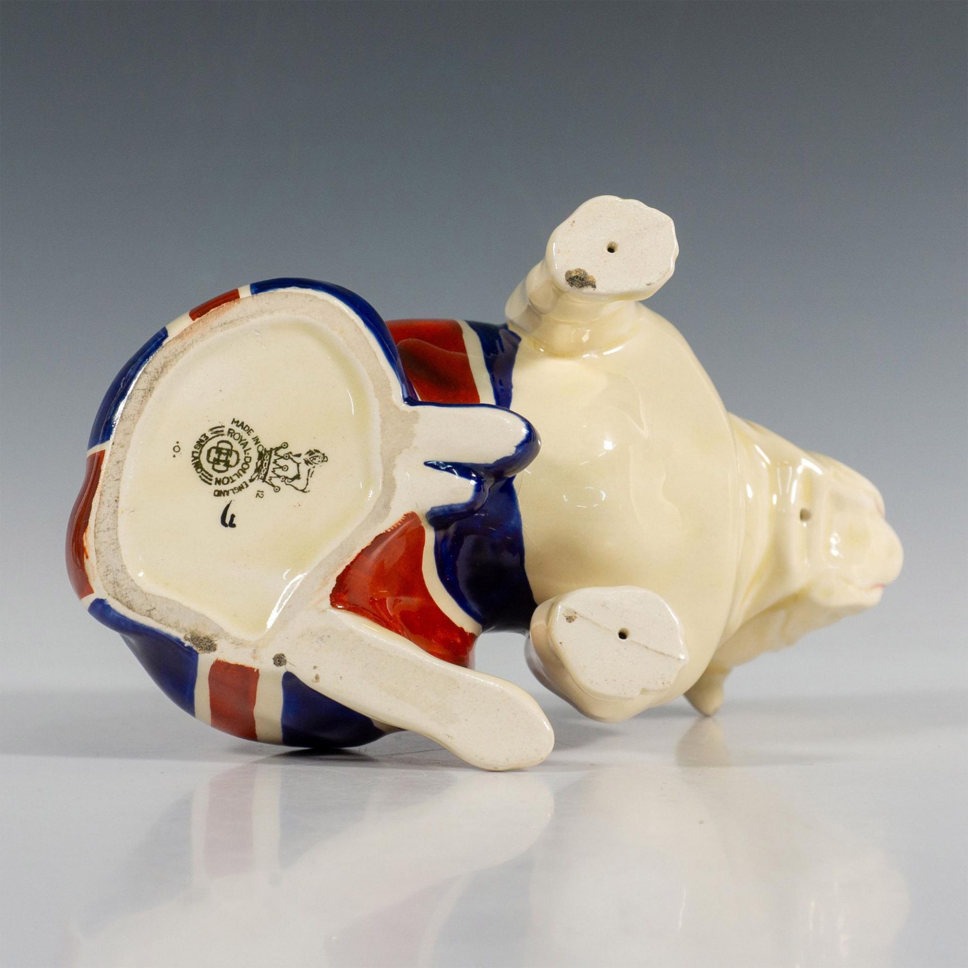 Rare Royal Doulton Porcelain Decanter, Union Jack Bulldog - Bild 6 aus 6