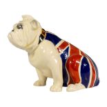Rare Royal Doulton Porcelain Decanter, Union Jack Bulldog
