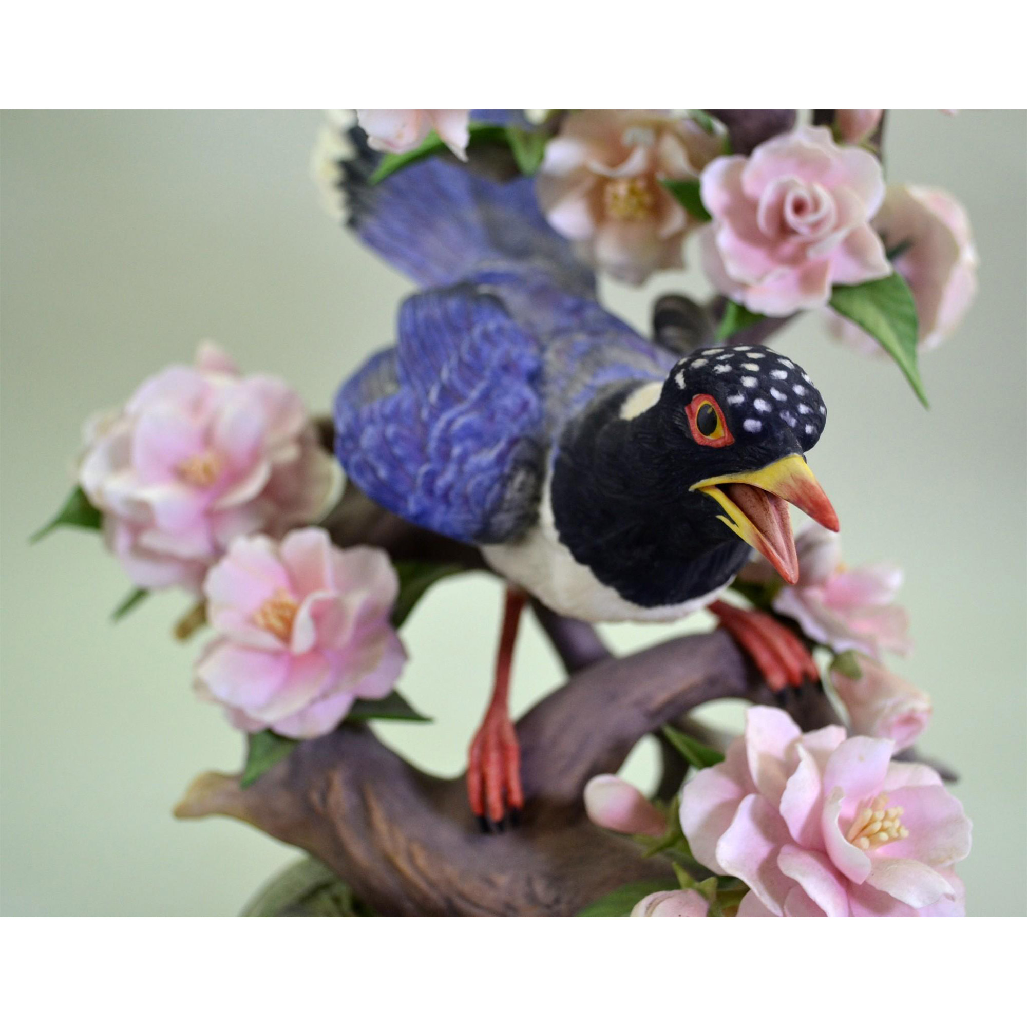Boehm Porcelain Red-Billed Blue Magpie Bird Sculpture - Image 6 of 10