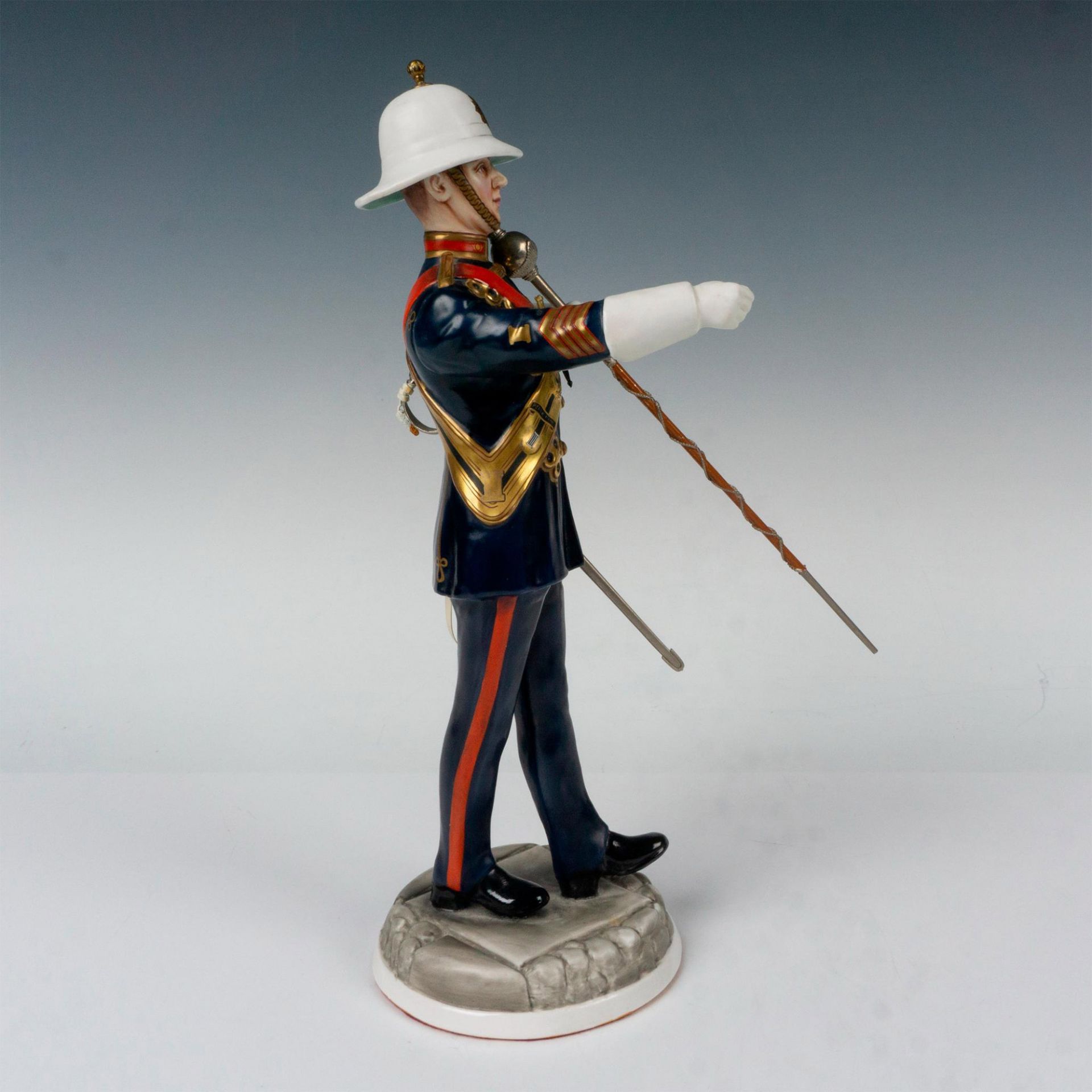 Michael Sutty Porcelain Figurine, Royal Marines Drum Major - Bild 4 aus 5