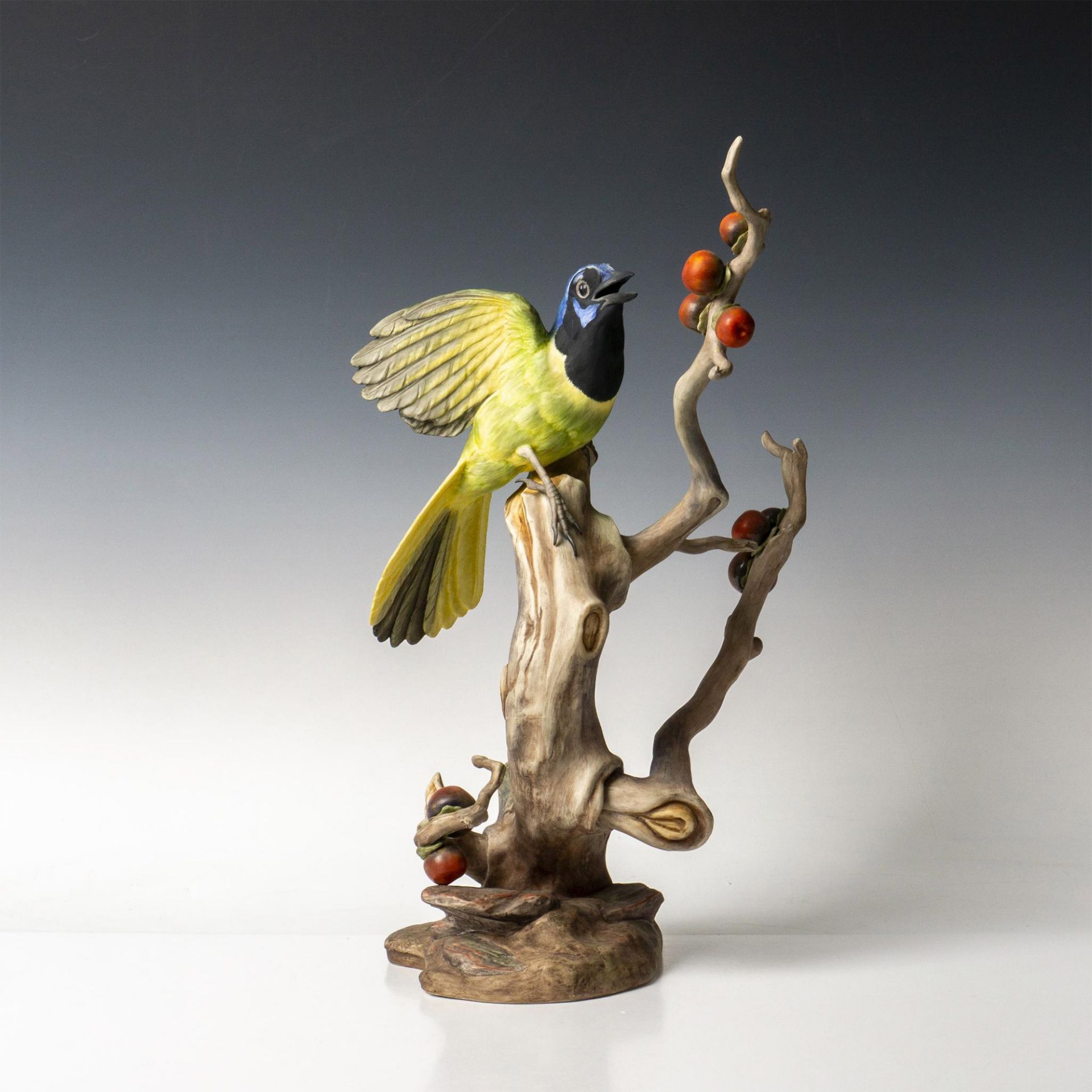 Vintage Boehm Porcelain Bird Figurine, Green Jayes - Bild 3 aus 6