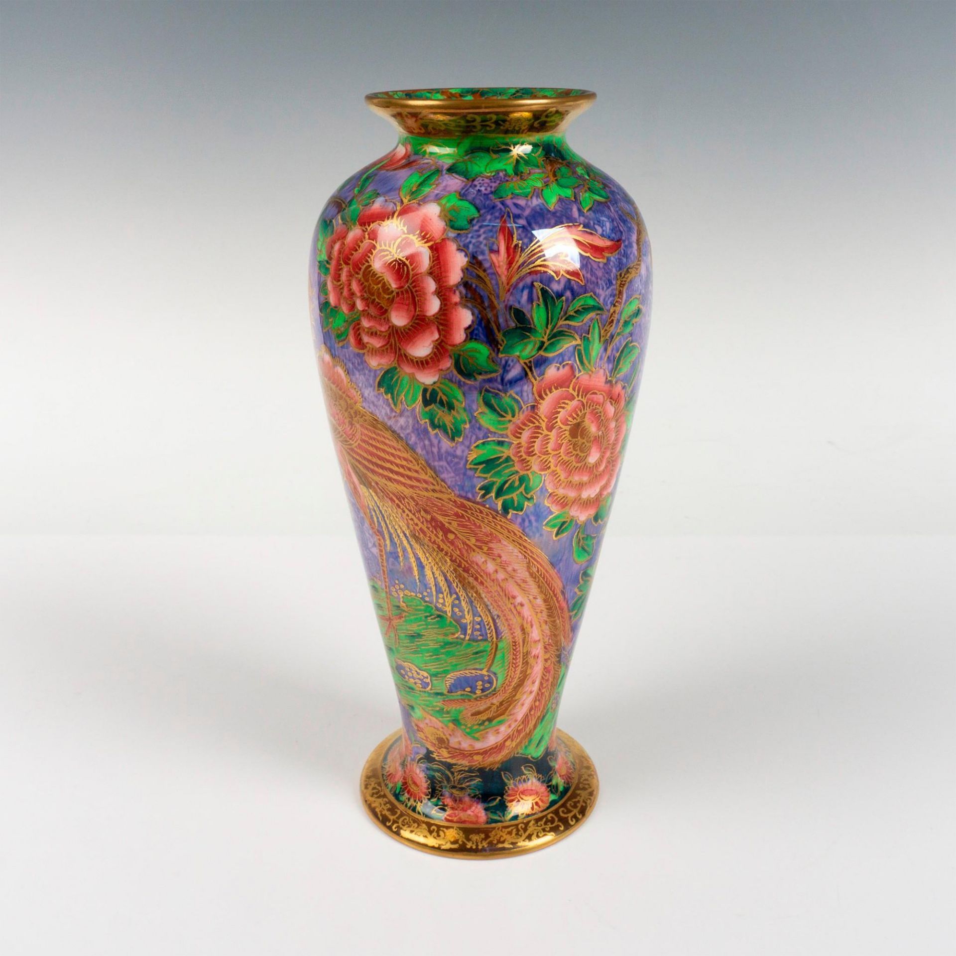 Wedgwood Fairyland Lustre Argus Pheasant Vase - Bild 2 aus 6