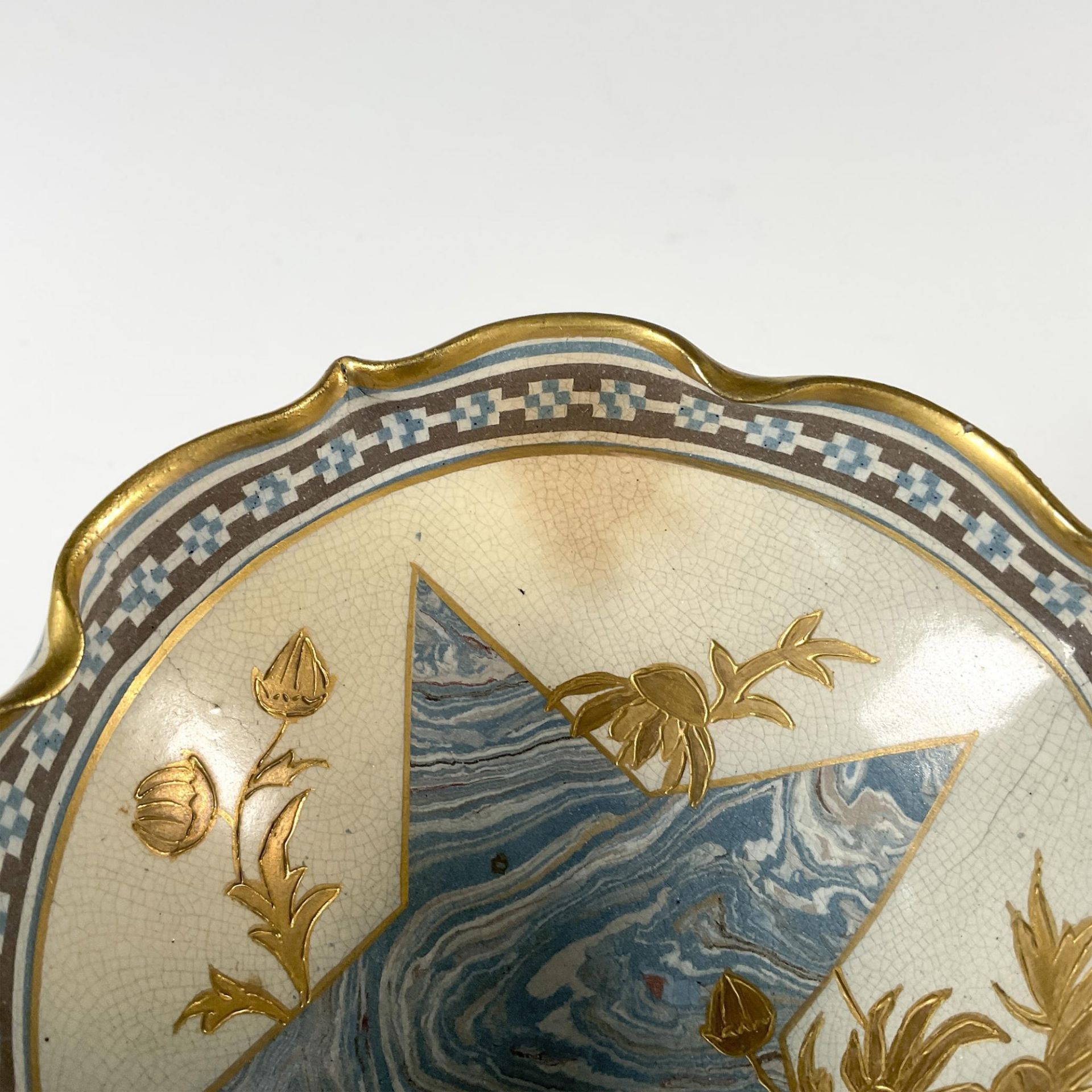 Doulton & Rix Marqueterie Pottery Compote - Image 5 of 5