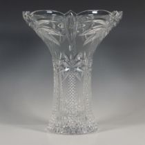 Large Crystal Palm Tree Vase