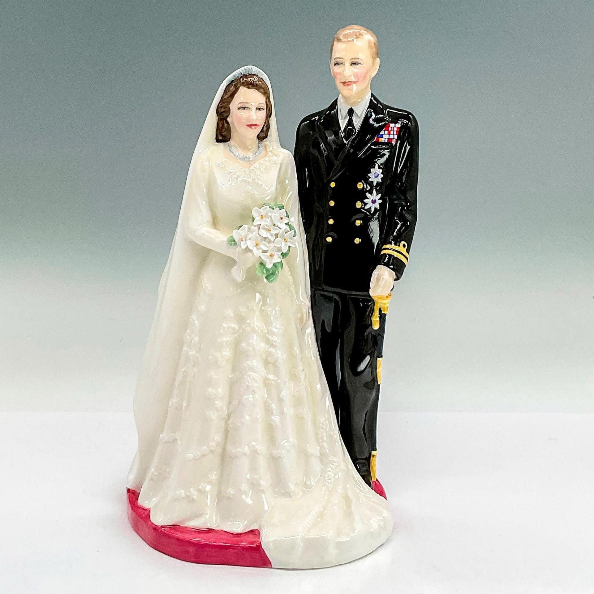 Queen Elizabeth II and Duke of Edinburgh - HN3836 - Royal Doulton Figurine