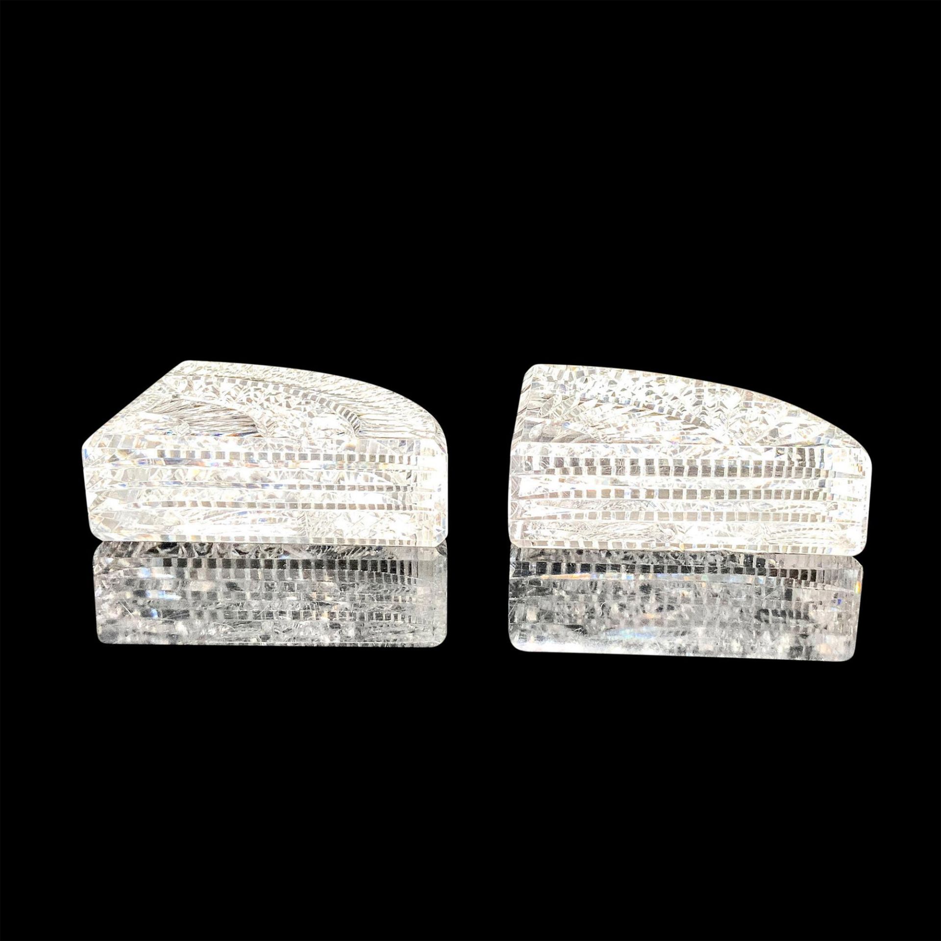 Pair of Crystal Quadrant Bookends - Bild 3 aus 3