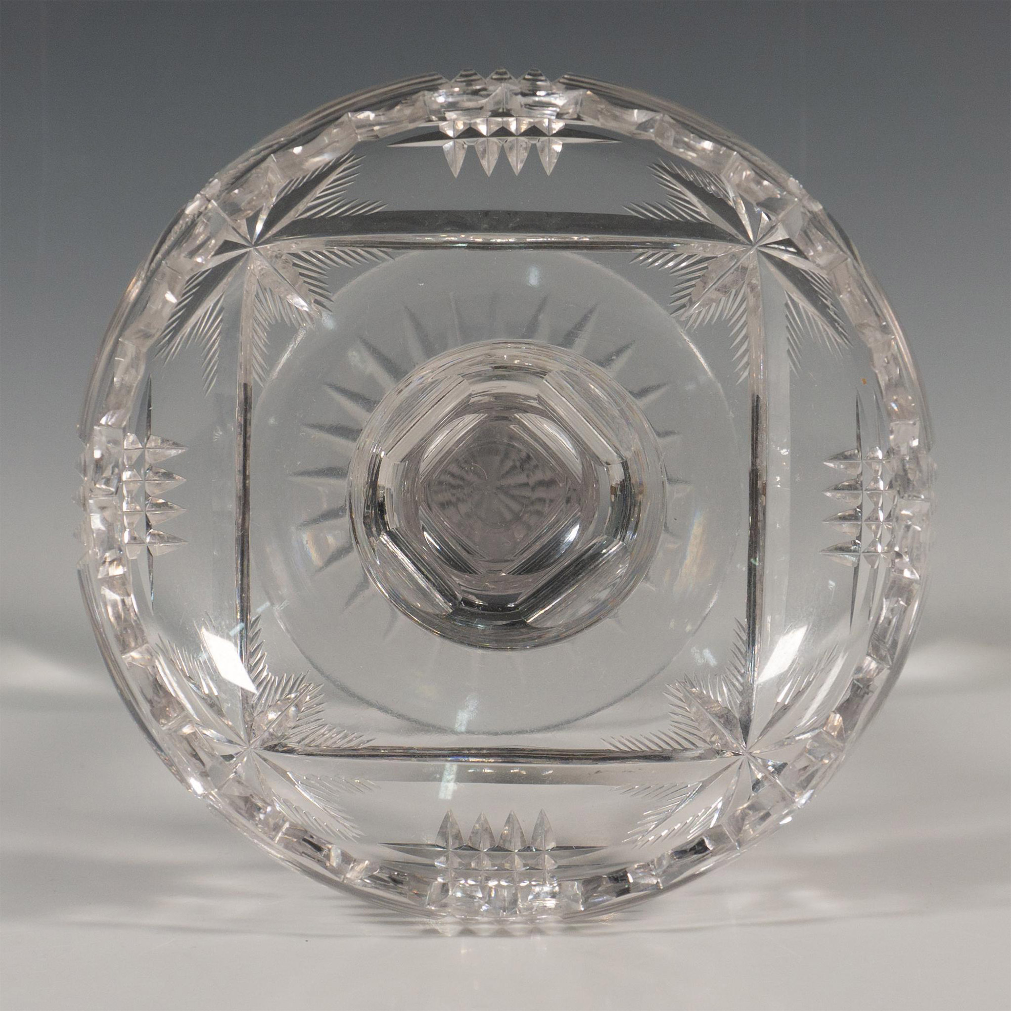 Beautiful Cut Lead Glass Pedestal Compote Dish - Image 3 of 4