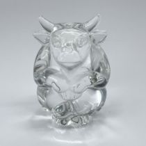 Steuben Glass Crystal Bull Hand Cooler