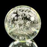 Glass Sphere Orb Paperweight With Bubbles