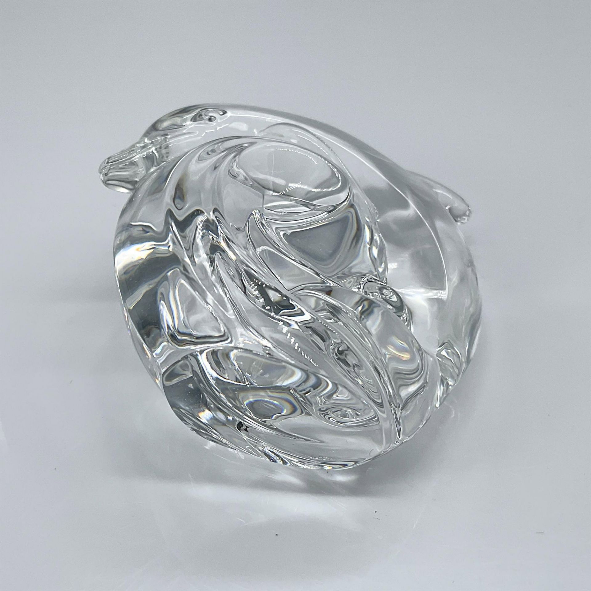 Steuben Glass Crystal Dolphin Hand Cooler - Image 3 of 3
