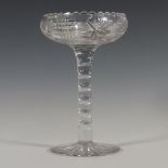 Beautiful Cut Lead Glass Pedestal Compote Dish