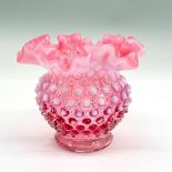 Vintage Hobnail Pink Glass Vase