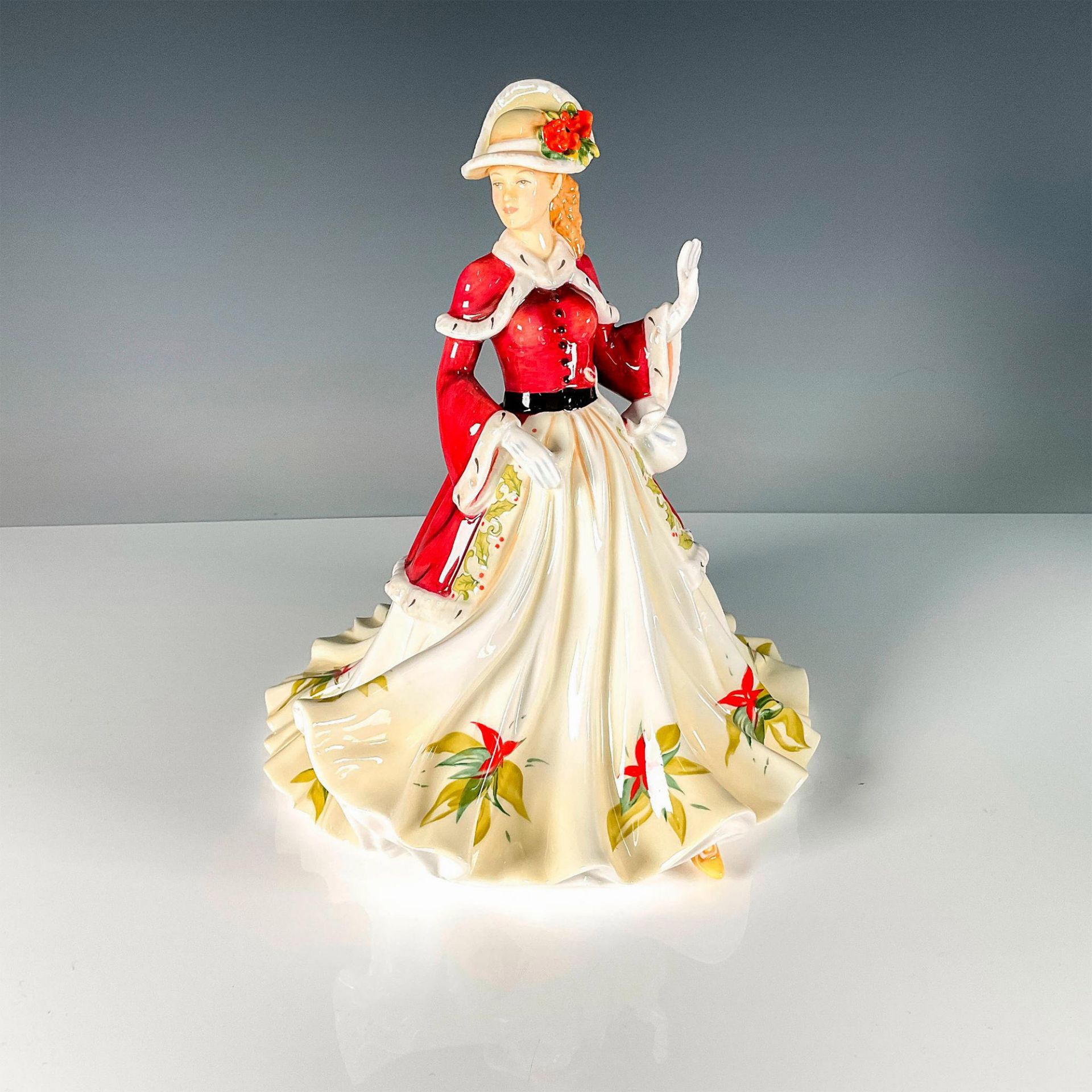 The English Ladies Co Figurine, Seasons Greeting, Signed