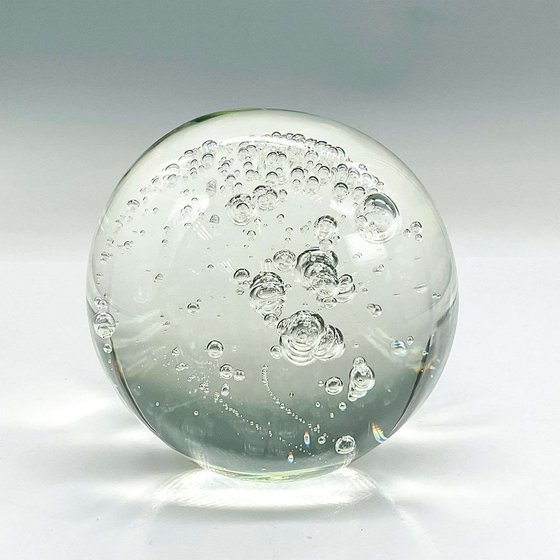 Glass Sphere Orb Paperweight With Bubbles - Image 2 of 3