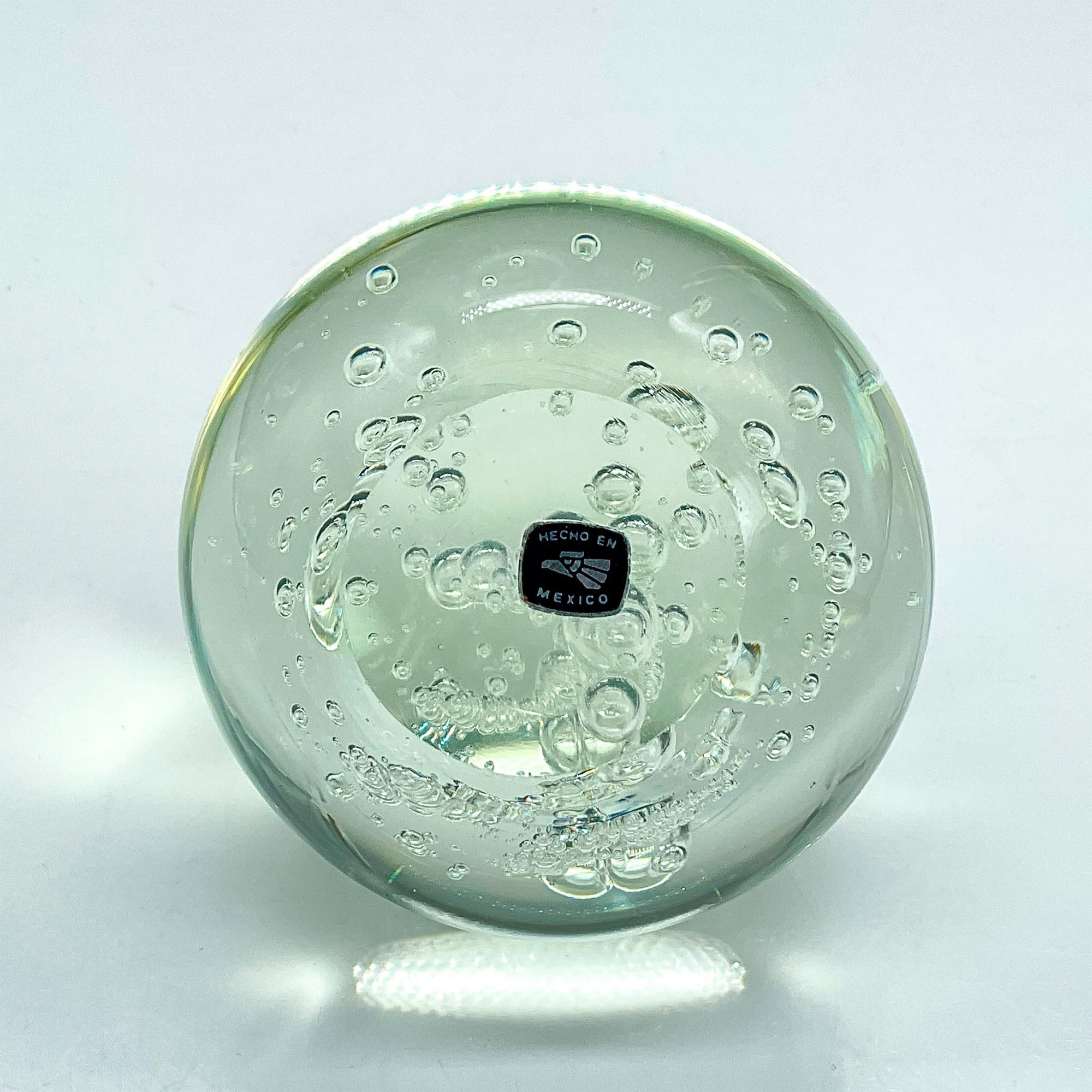 Glass Sphere Orb Paperweight With Bubbles - Image 3 of 3