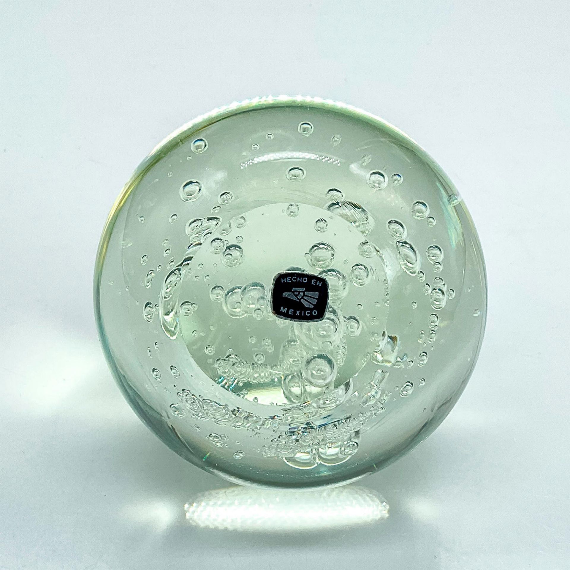 Glass Sphere Orb Paperweight With Bubbles - Bild 3 aus 3