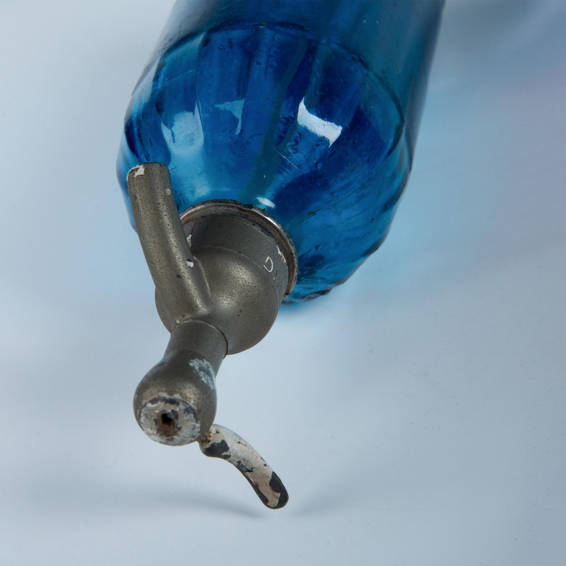 Antique Blue Glass Seltzer Bottle, La Castellana - Bild 5 aus 6