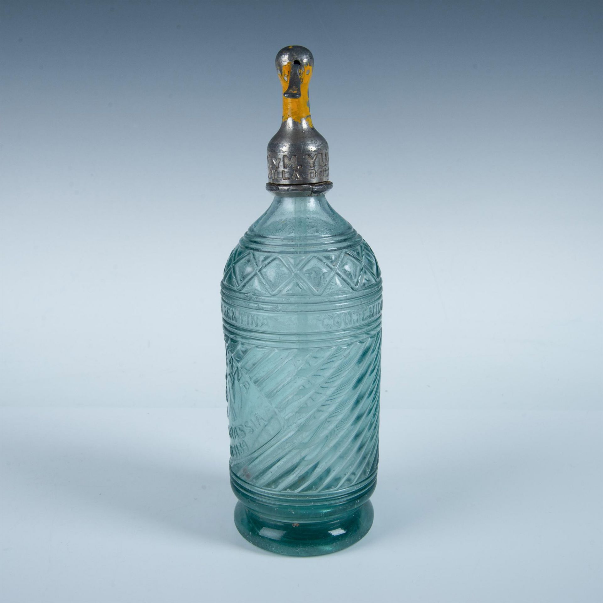 Antique Seltzer Glass Bottle Argentina, La Africana Soda - Image 5 of 7