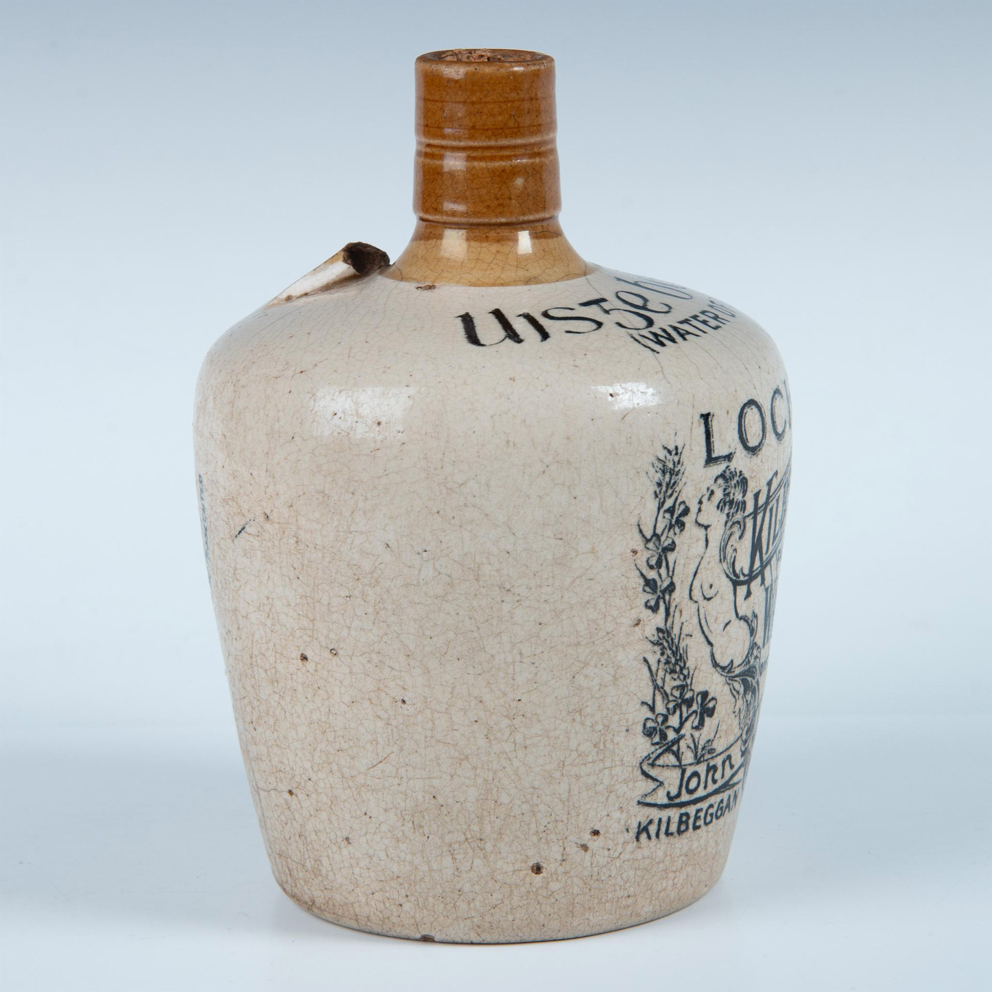 Locke's Kilbeggan Antique Stoneware Whiskey Bottle - Image 3 of 6