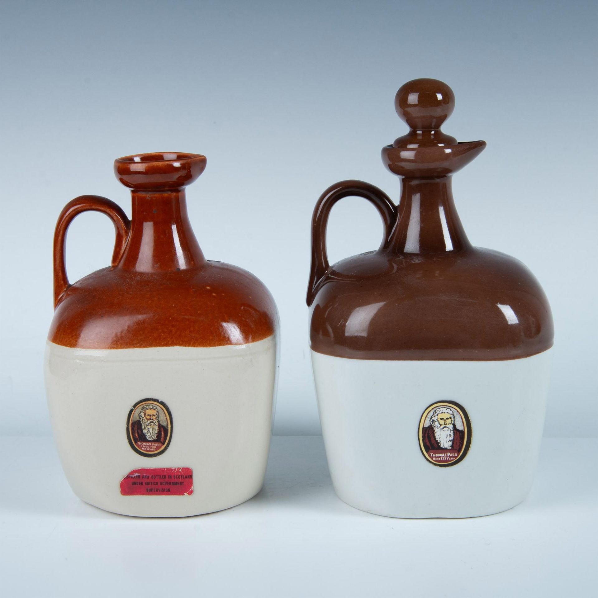 2pc Ceramic Old Parr Scotch Whisky Bottles - Image 3 of 6