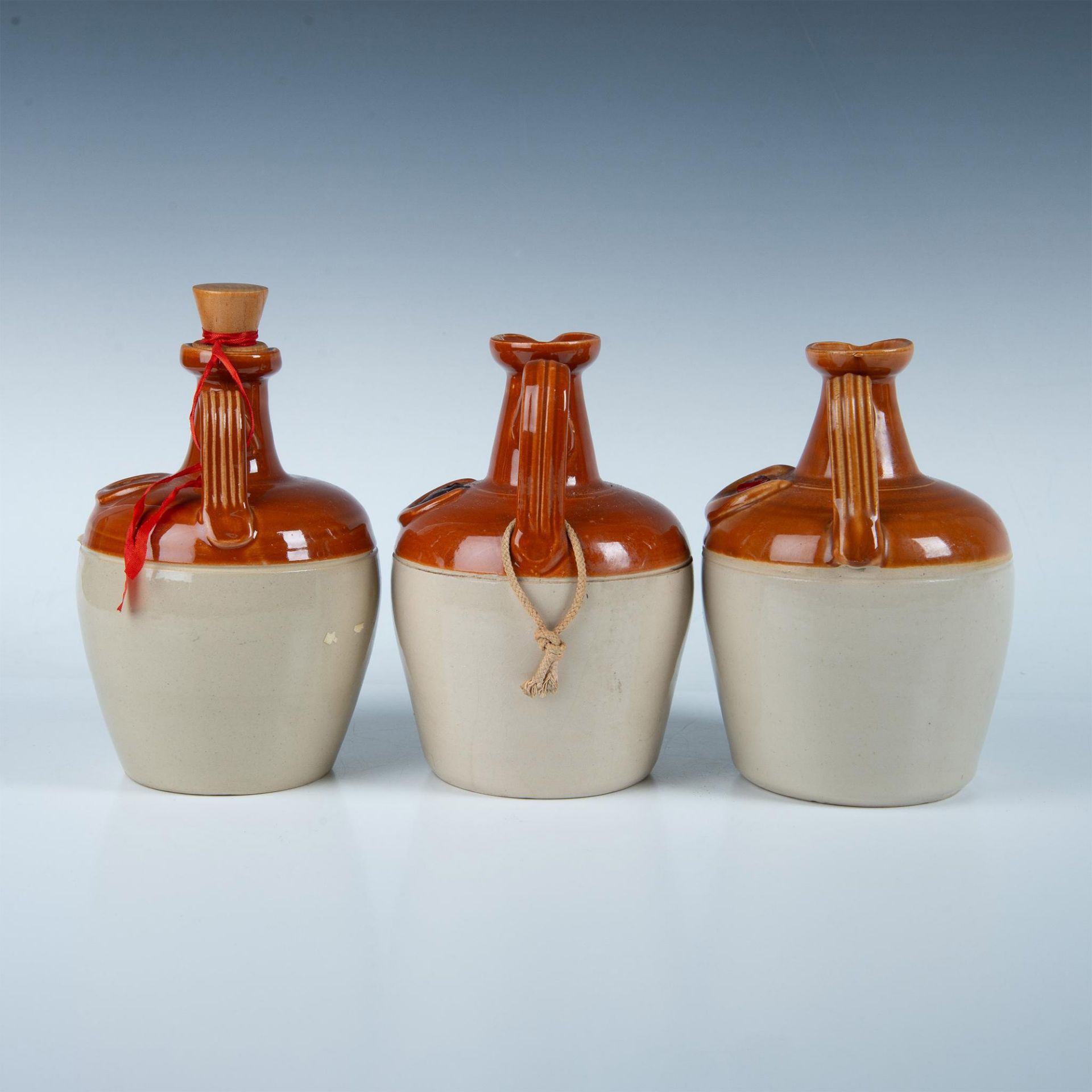 3pc Vintage Ceramic Whisky Jugs, Ye Monk's Whisky - Image 2 of 7
