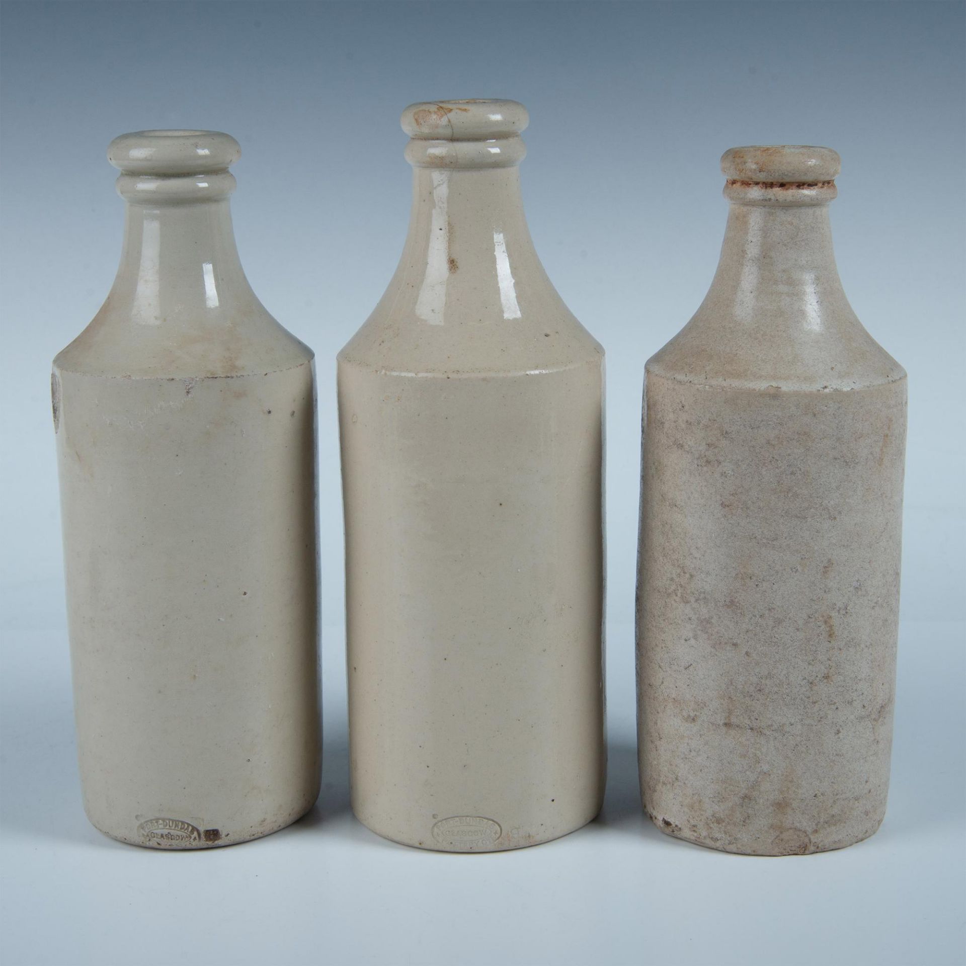 3pc Antique Ceramic Stoneware Ale/Ginger Beer Bottles - Bild 2 aus 5