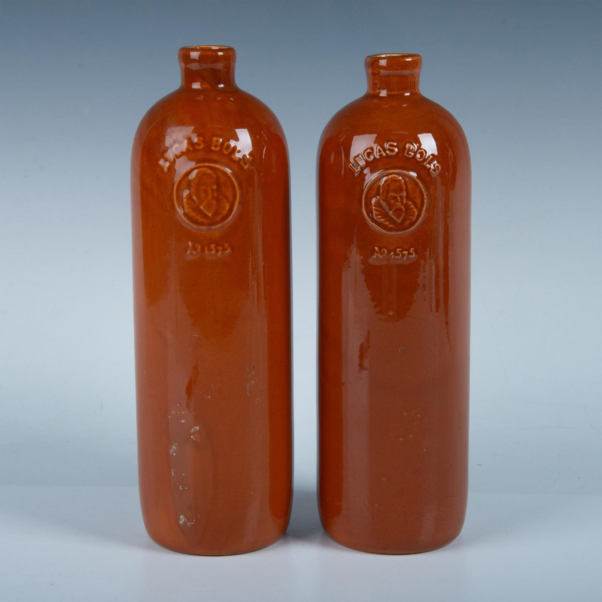 2pc Antique Ceramic Liquor Bottles, Lucas Bols - Bild 3 aus 6