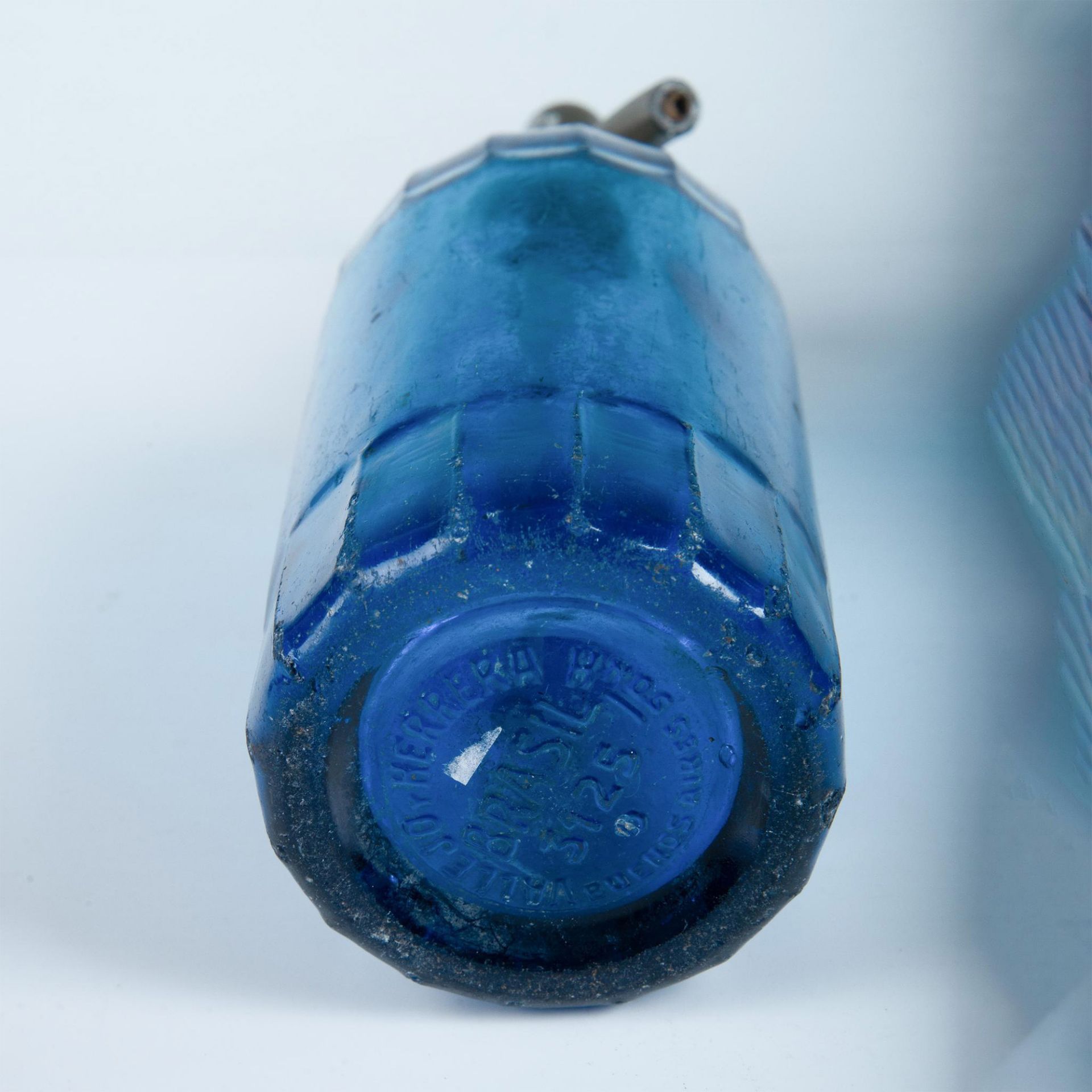 Antique Blue Glass Seltzer Bottle, La Castellana - Bild 6 aus 6