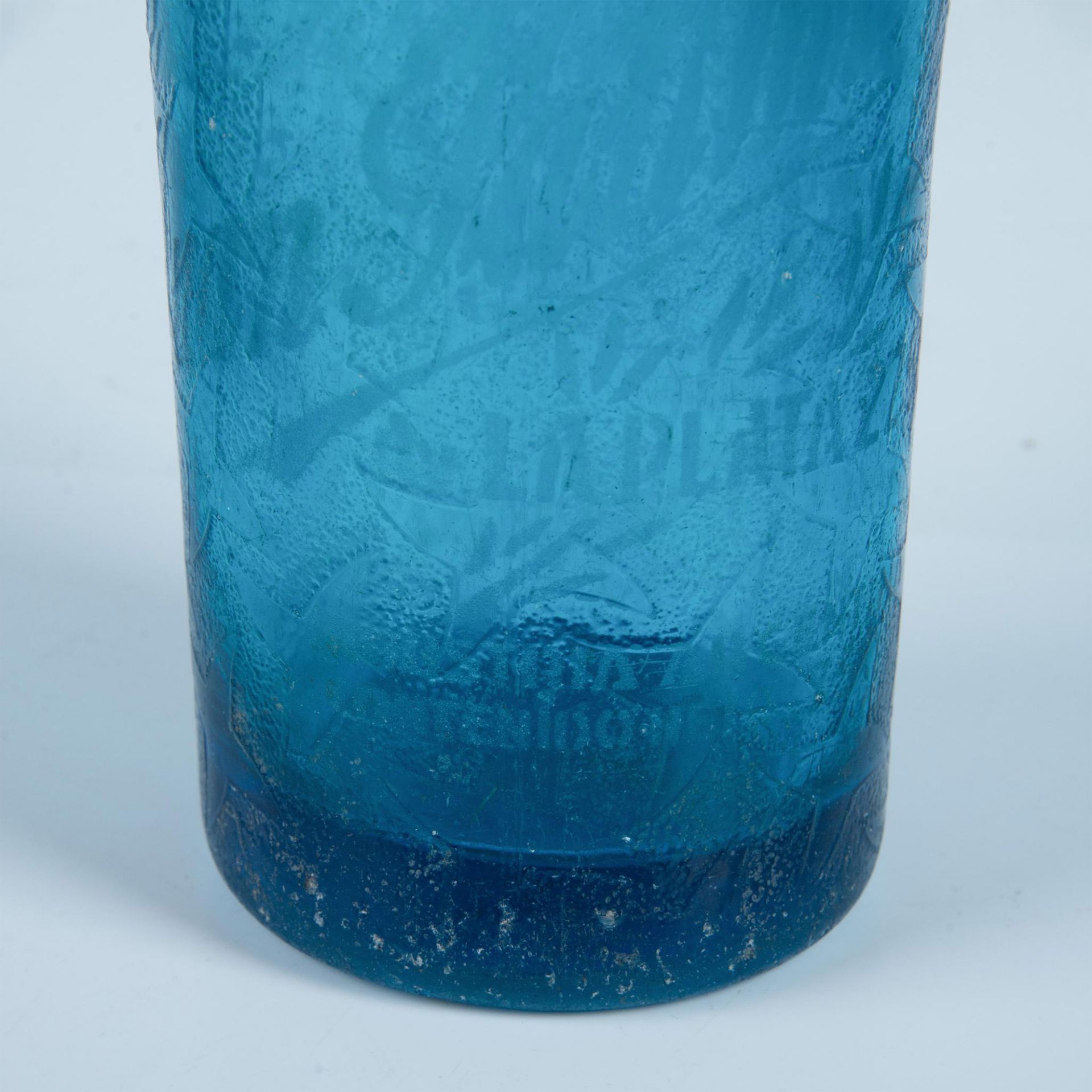 Antique Blue Glass Seltzer Bottle & Siphon Argentina 44 Soda - Bild 4 aus 6