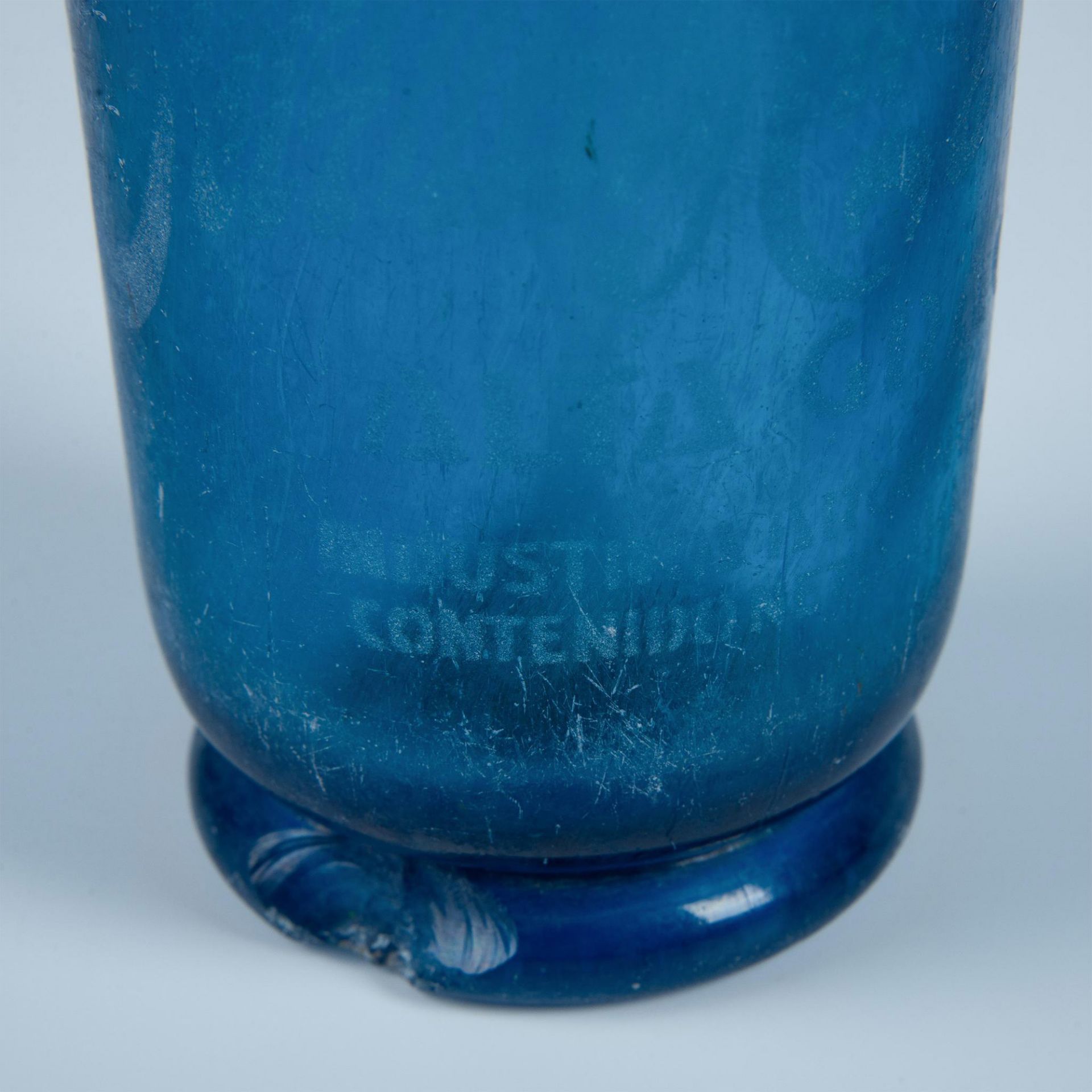 Antique Blue Glass Seltzer Bottle & Siphon, Argentina - Image 6 of 6