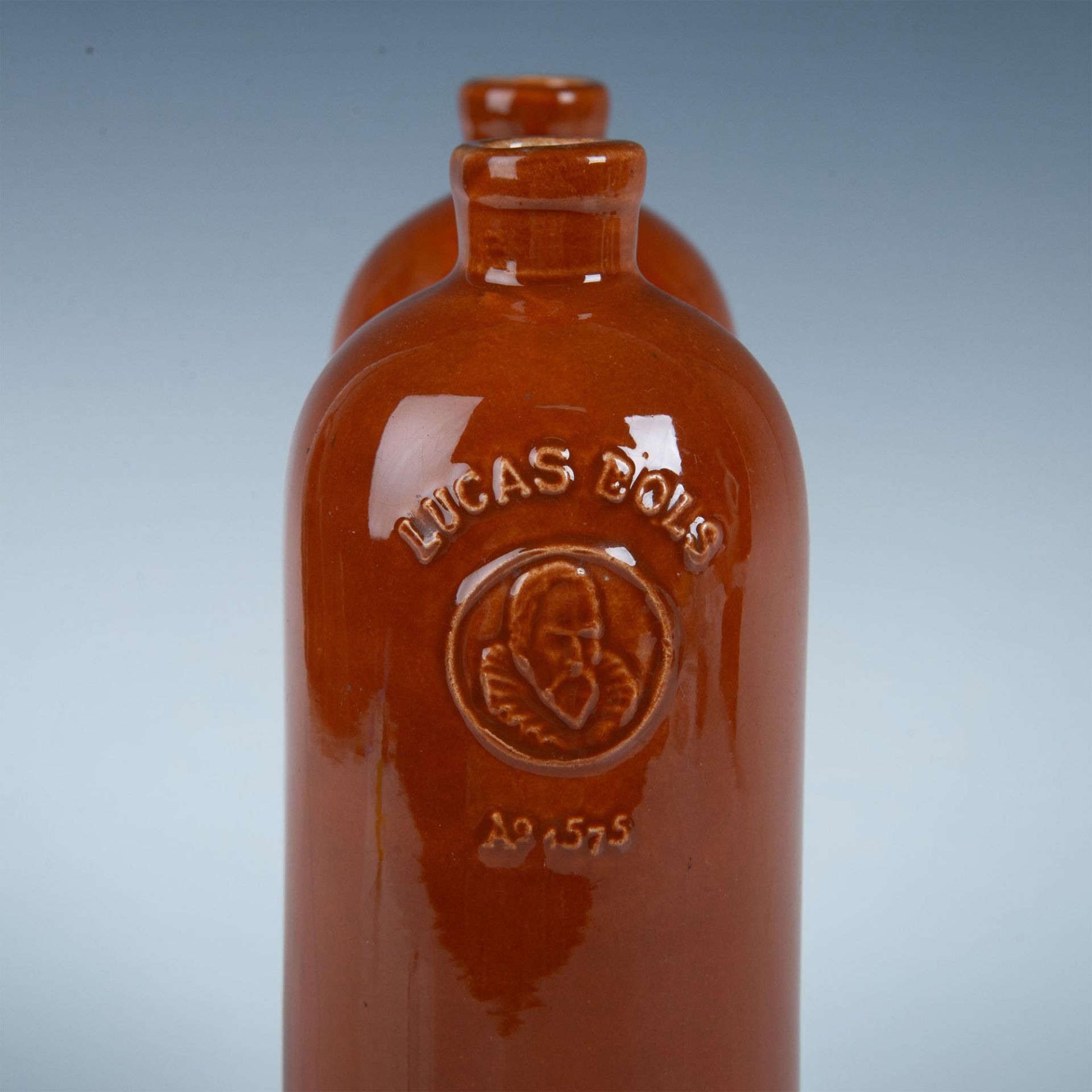 2pc Antique Ceramic Liquor Bottles, Lucas Bols - Bild 4 aus 6
