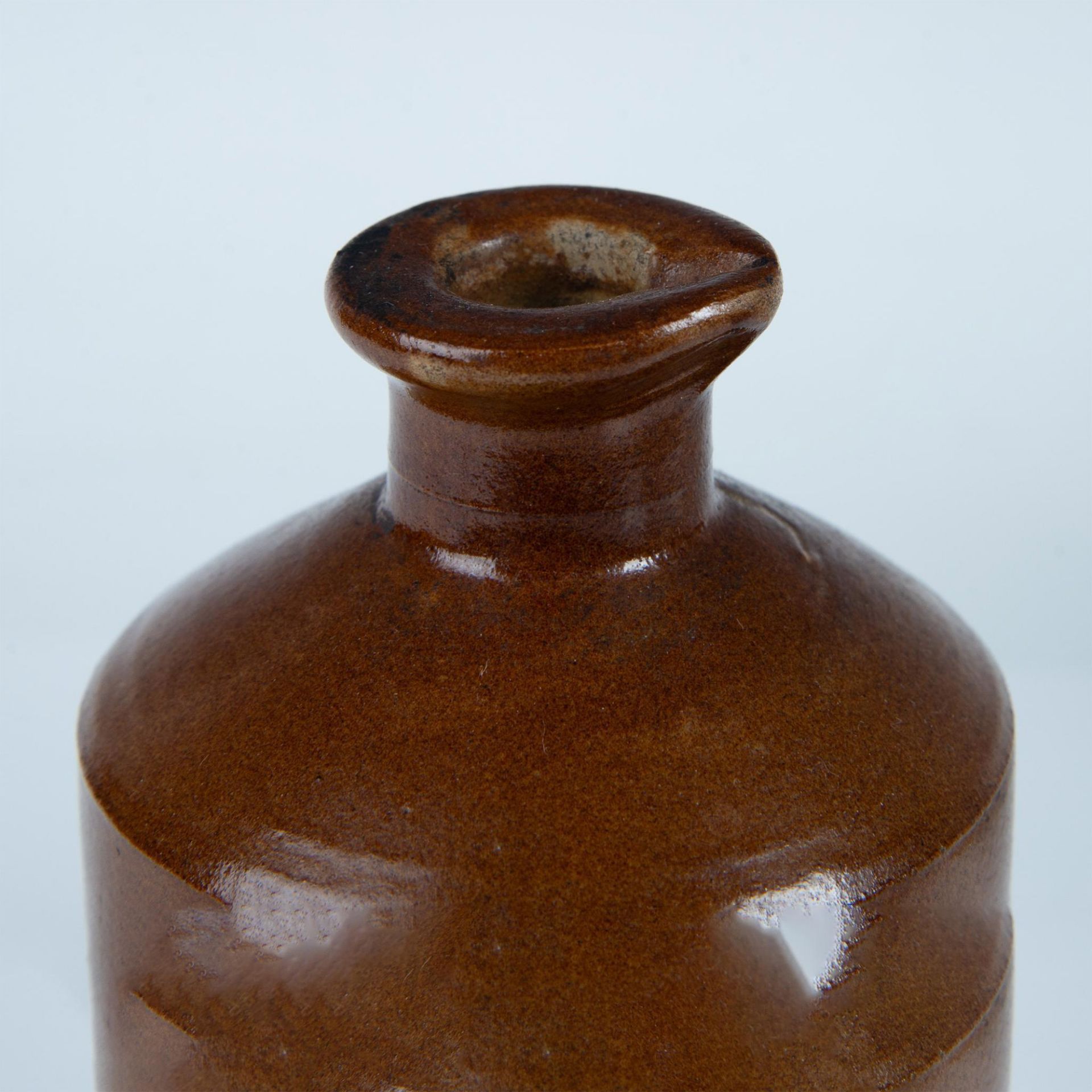 Antique Bourne Denby Stoneware Ink Bottle - Bild 4 aus 6