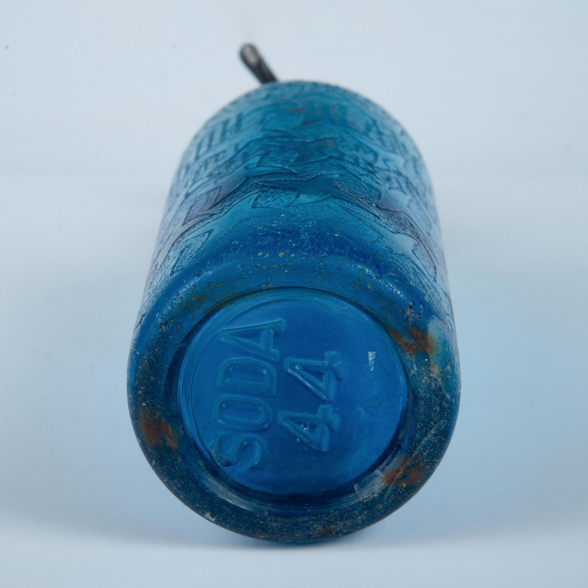 Antique Blue Glass Seltzer Bottle Argentina Soda 44 - Bild 5 aus 5