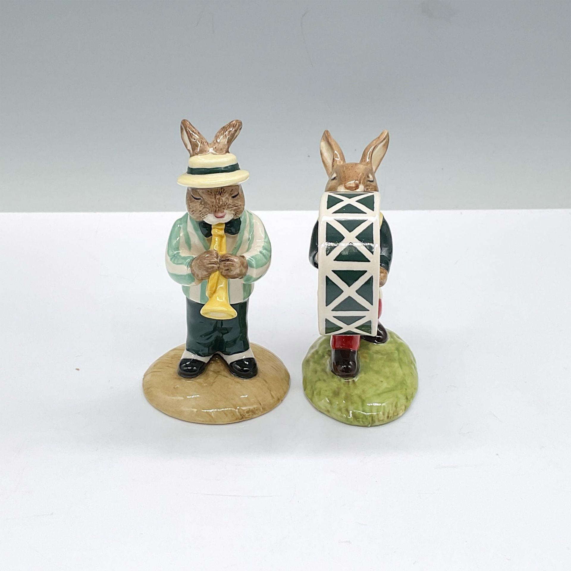 2pc Royal Doulton Bunnykins Figurines, Drummer & Trumpeter - Image 2 of 4