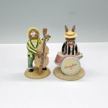 2pc Royal Doulton Bunnykins Figurines, Jazz Band DB250/185