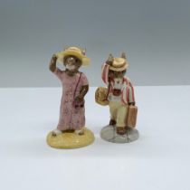 2pc Royal Doulton Bunnykins Figurines, Travelers DB215/154