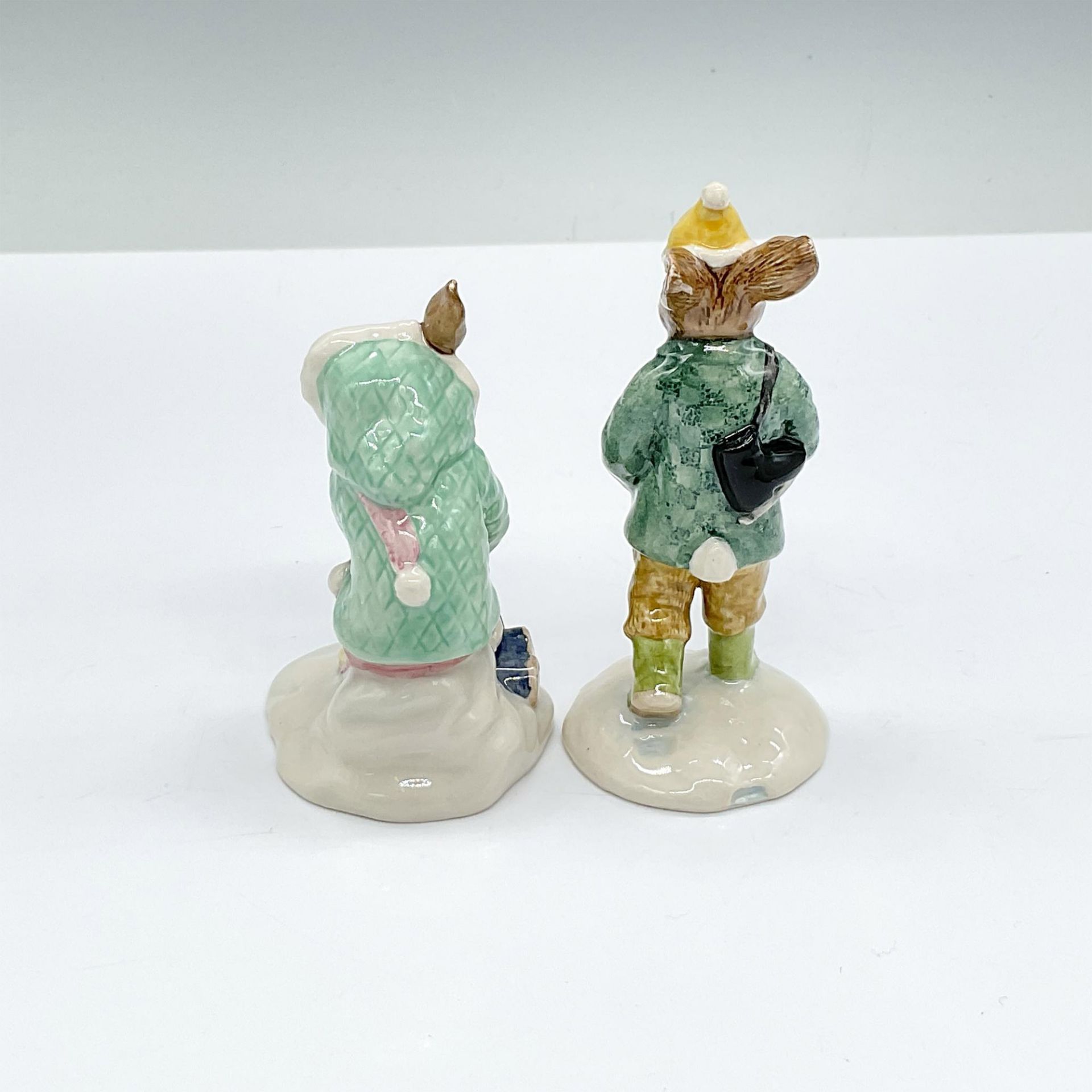 2pc Royal Doulton Bunnykins Figurines, Boy & Girl Skaters - Bild 2 aus 3