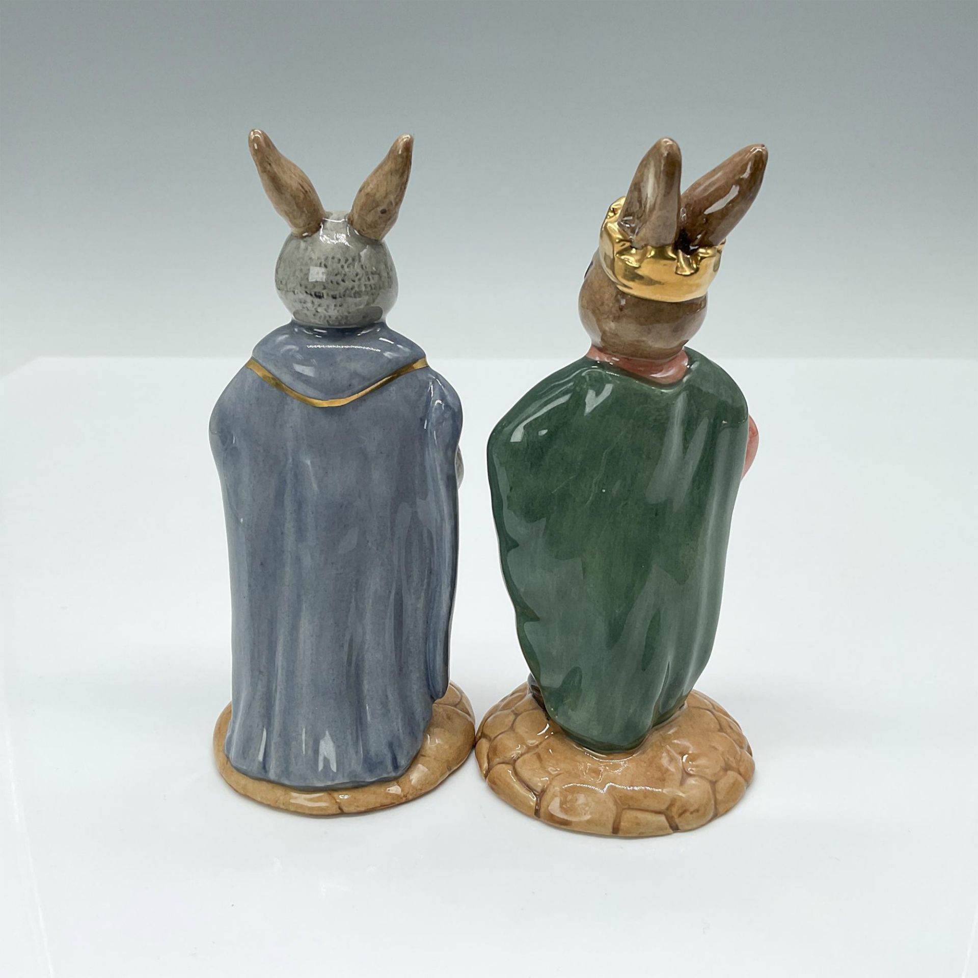 2pc Royal Doulton Bunnykins Figurines, Robin Hood Gold Edition Figurines - Bild 2 aus 3