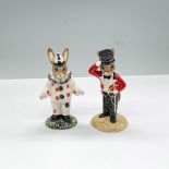 2pc Royal Doulton Bunnykins Figurines, Clown & Ringmaster